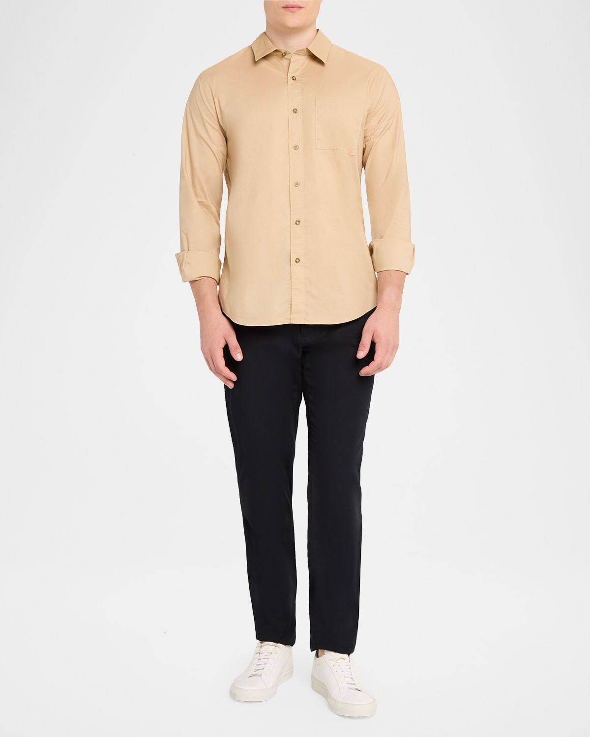 Vince Men 's Poplin Separate Button-Placket Shirt