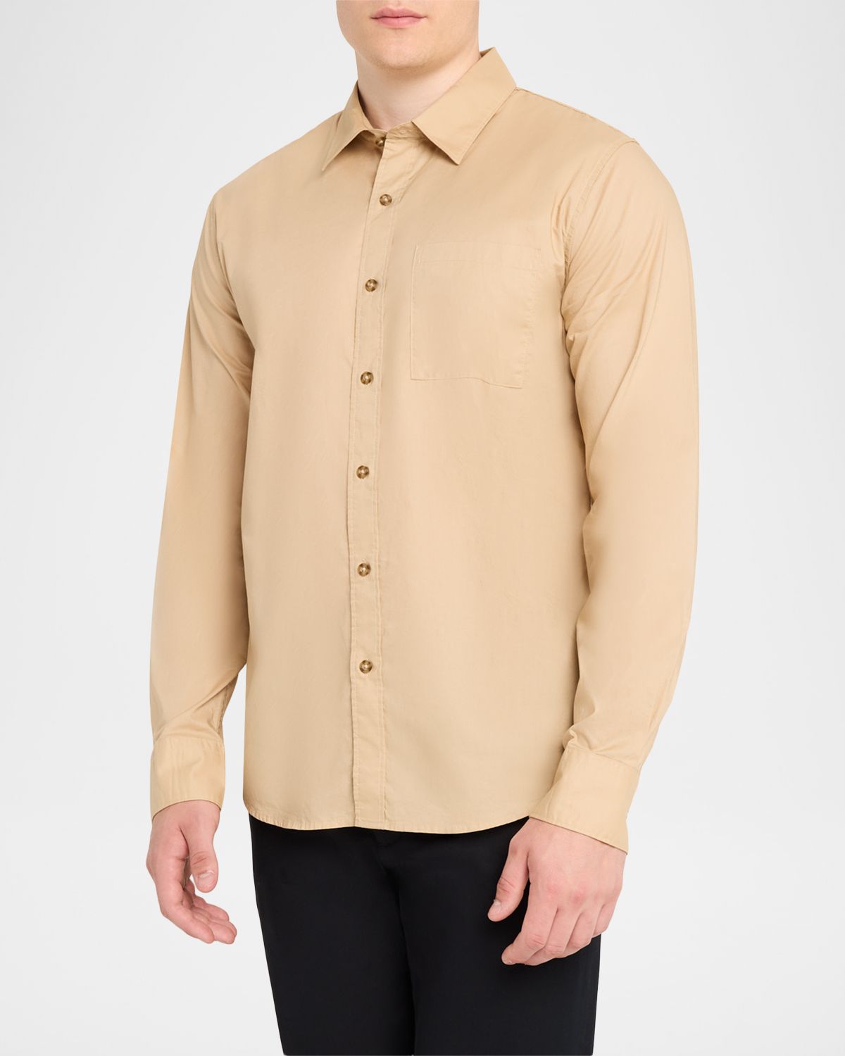 Vince Men 's Poplin Separate Button-Placket Shirt | Thumbnail 4 Vince Men 's Poplin Separate Button-Placket Shirt | Thumbnail 4