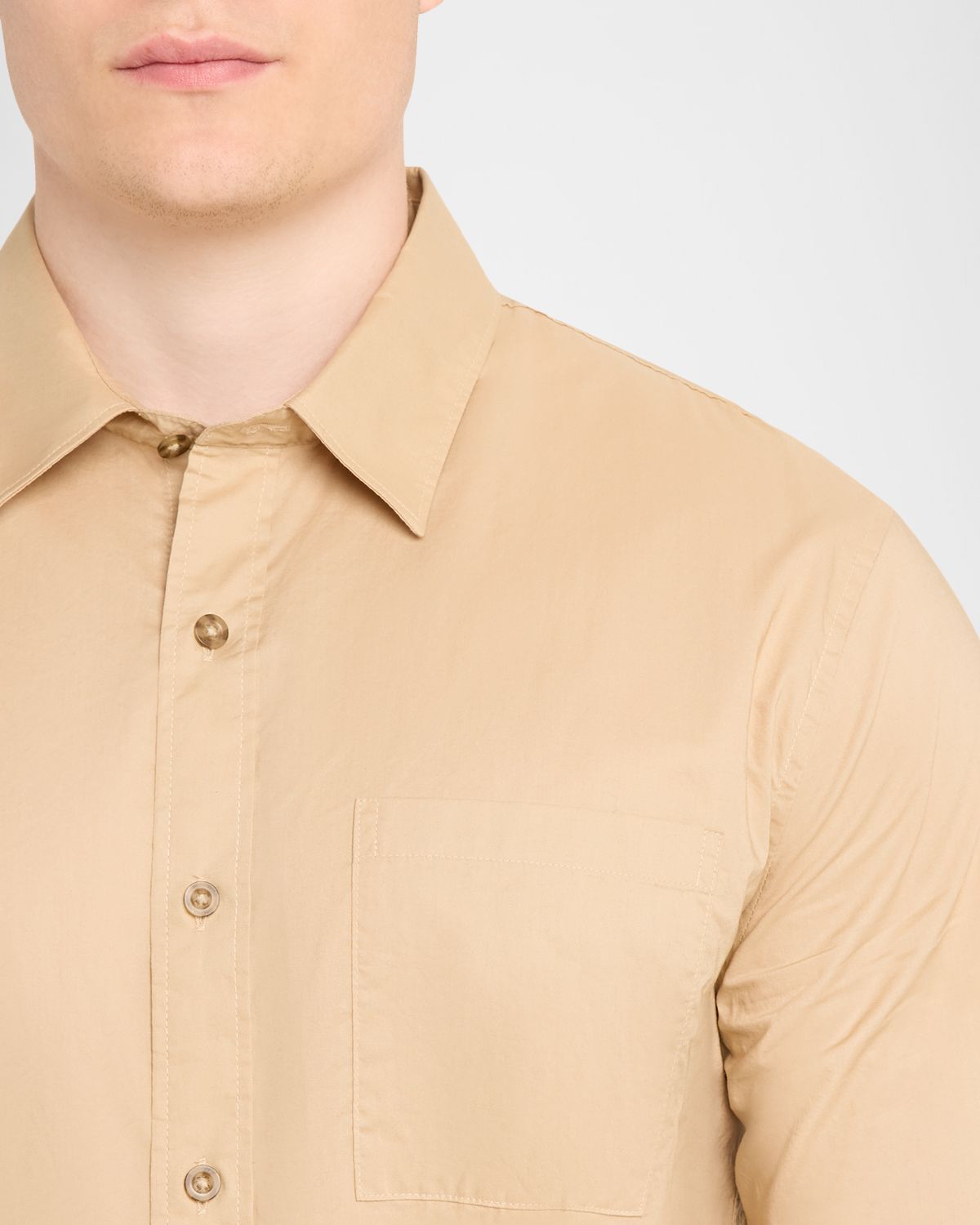 Vince Men 's Poplin Separate Button-Placket Shirt | Thumbnail 5 Vince Men 's Poplin Separate Button-Placket Shirt | Thumbnail 5