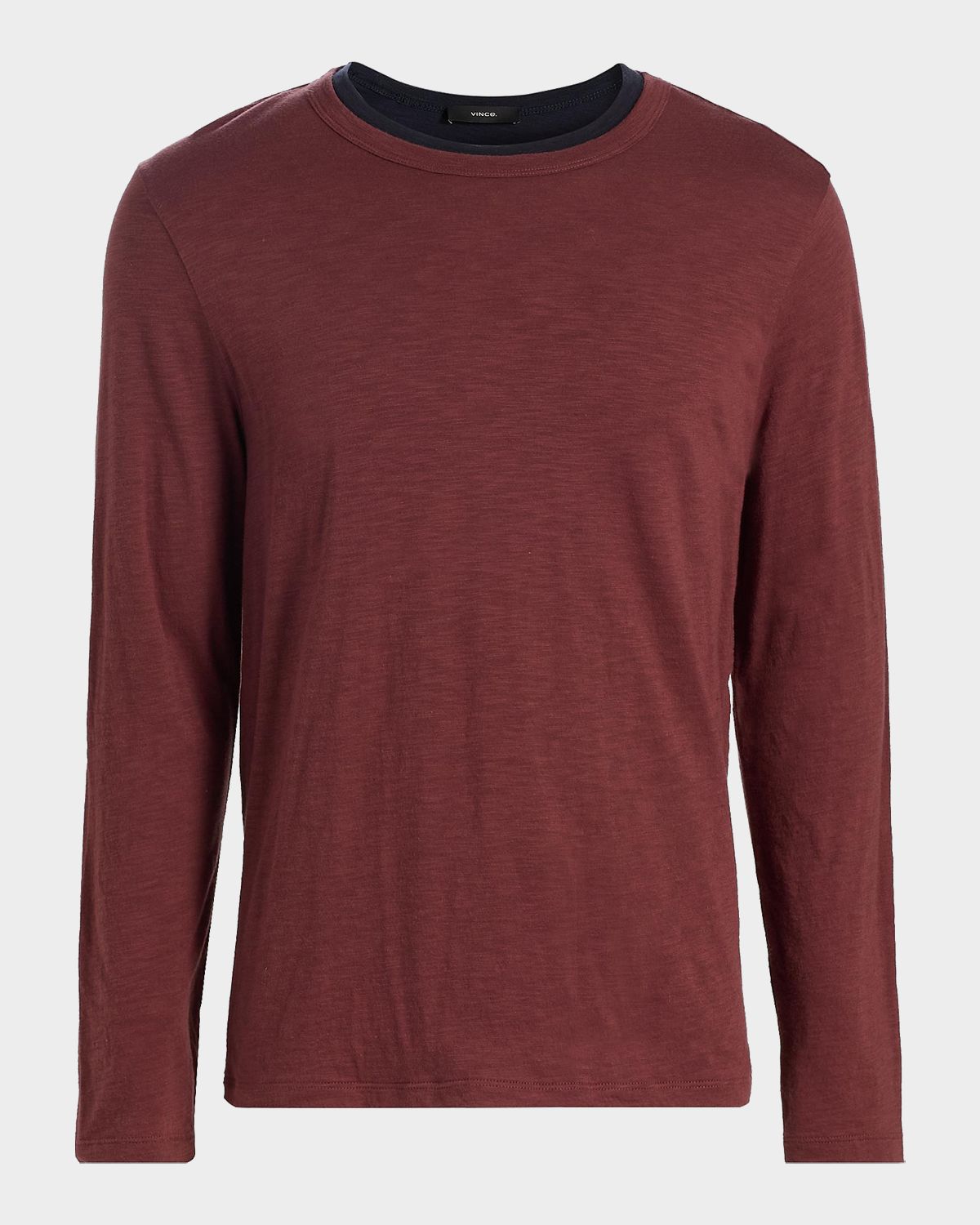 Vince Men 's Fine Slub Cotton Double-Layer Crewneck T-Shirt