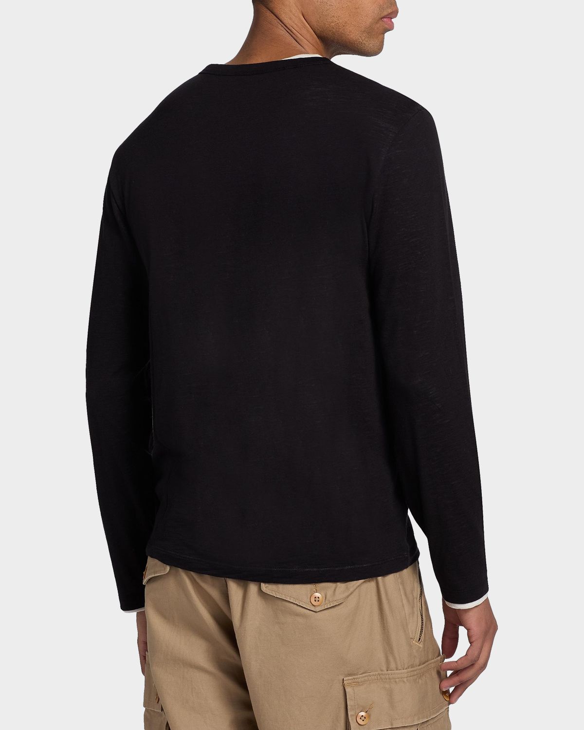 Vince Men 's Fine Slub Cotton Double-Layer Crewneck T-Shirt | Thumbnail 3 Vince Men 's Fine Slub Cotton Double-Layer Crewneck T-Shirt | Thumbnail 3