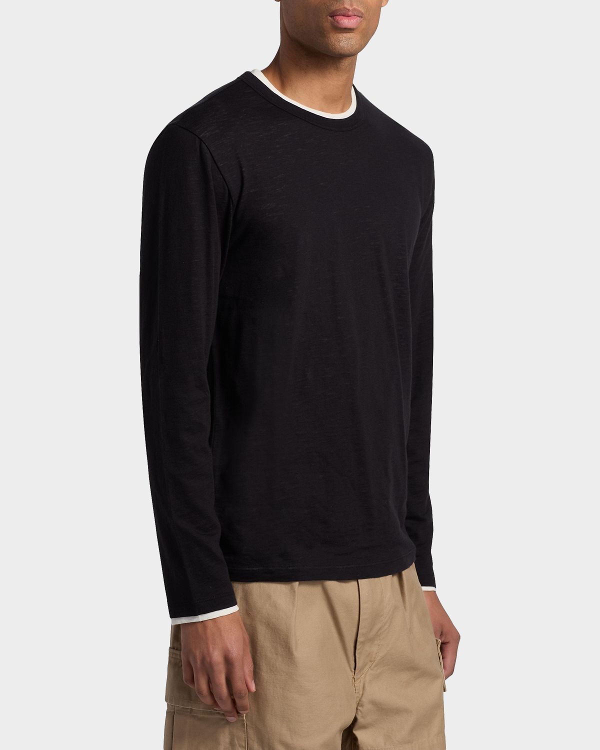 Vince Men 's Fine Slub Cotton Double-Layer Crewneck T-Shirt | Thumbnail 7 Vince Men 's Fine Slub Cotton Double-Layer Crewneck T-Shirt | Thumbnail 7