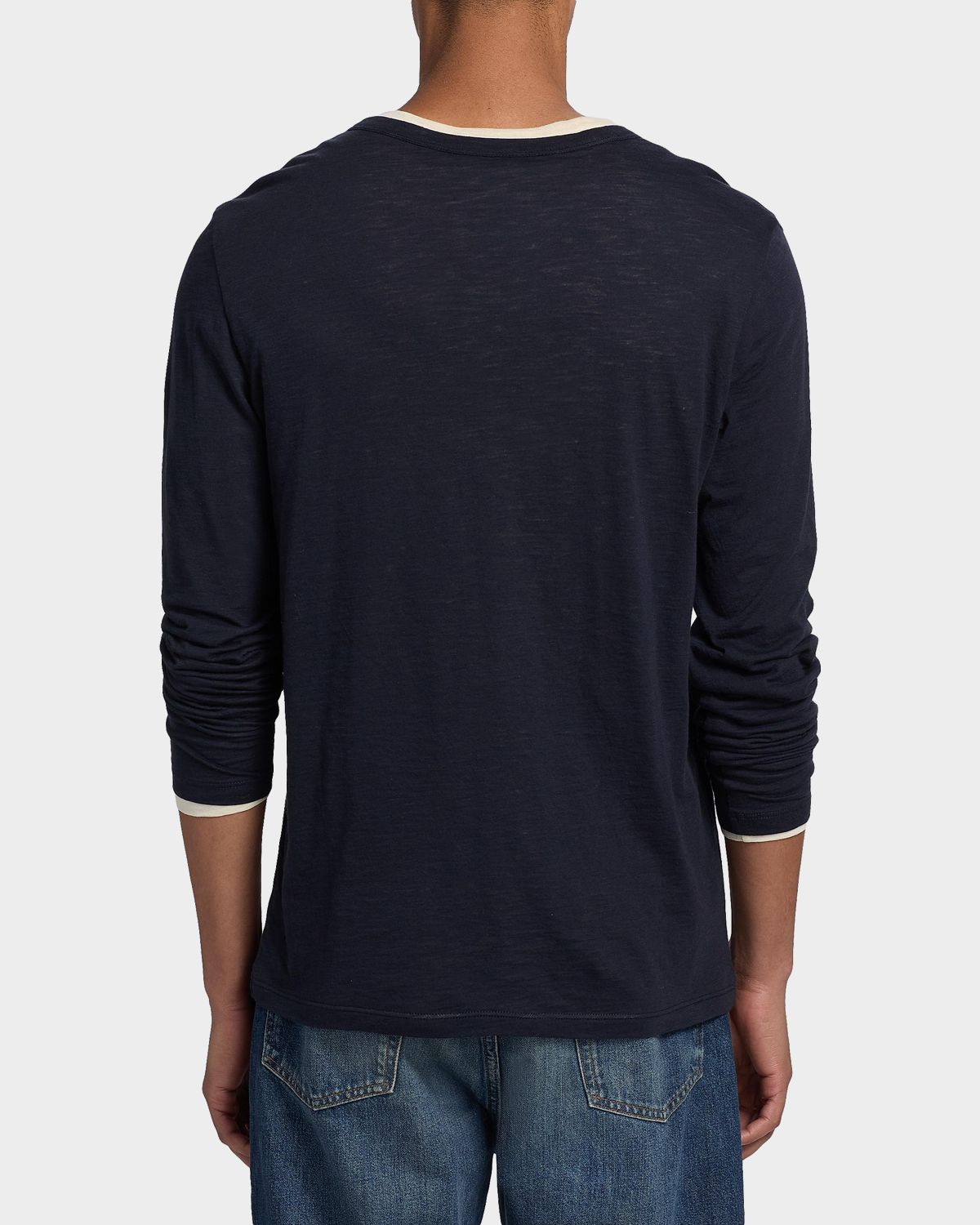 Vince Men 's Fine Slub Cotton Double-Layer Crewneck T-Shirt | Thumbnail 3 Vince Men 's Fine Slub Cotton Double-Layer Crewneck T-Shirt | Thumbnail 3