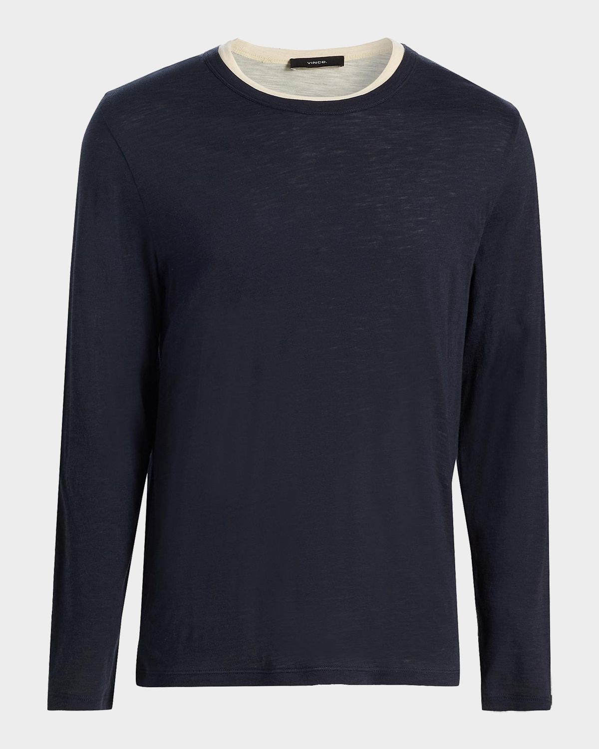 Vince Men 's Fine Slub Cotton Double-Layer Crewneck T-Shirt