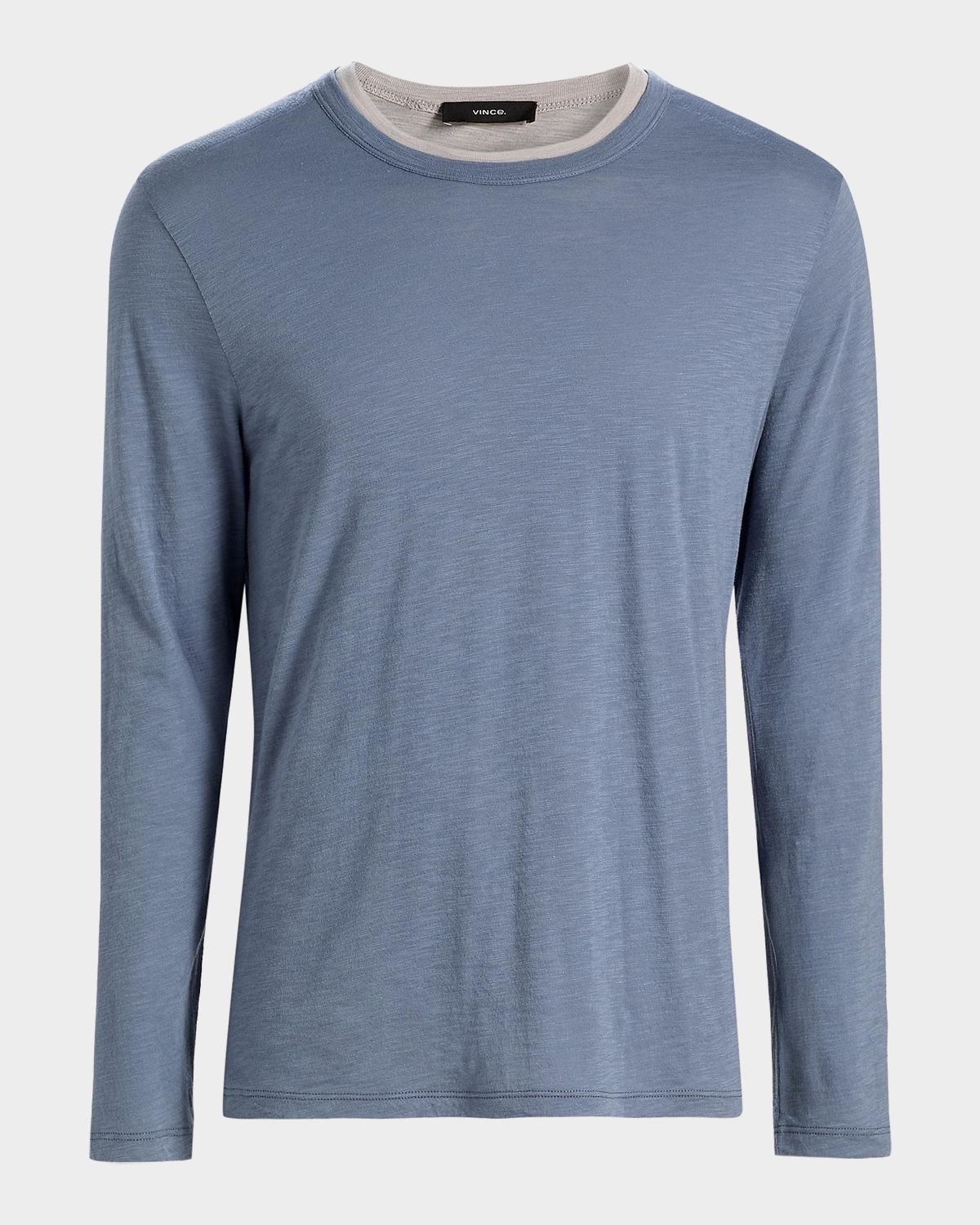 Vince Men 's Fine Slub Cotton Double-Layer Crewneck T-Shirt