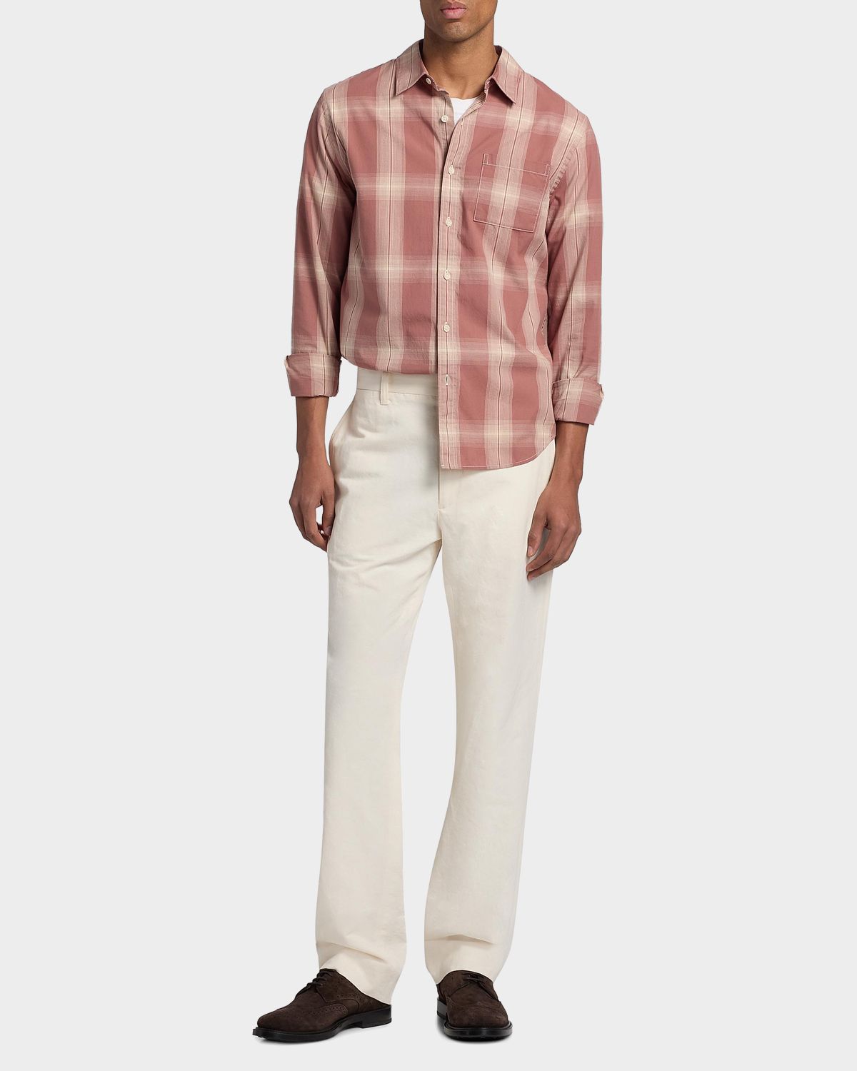 Vince Men 's Townes Plaid Cotton Shirt