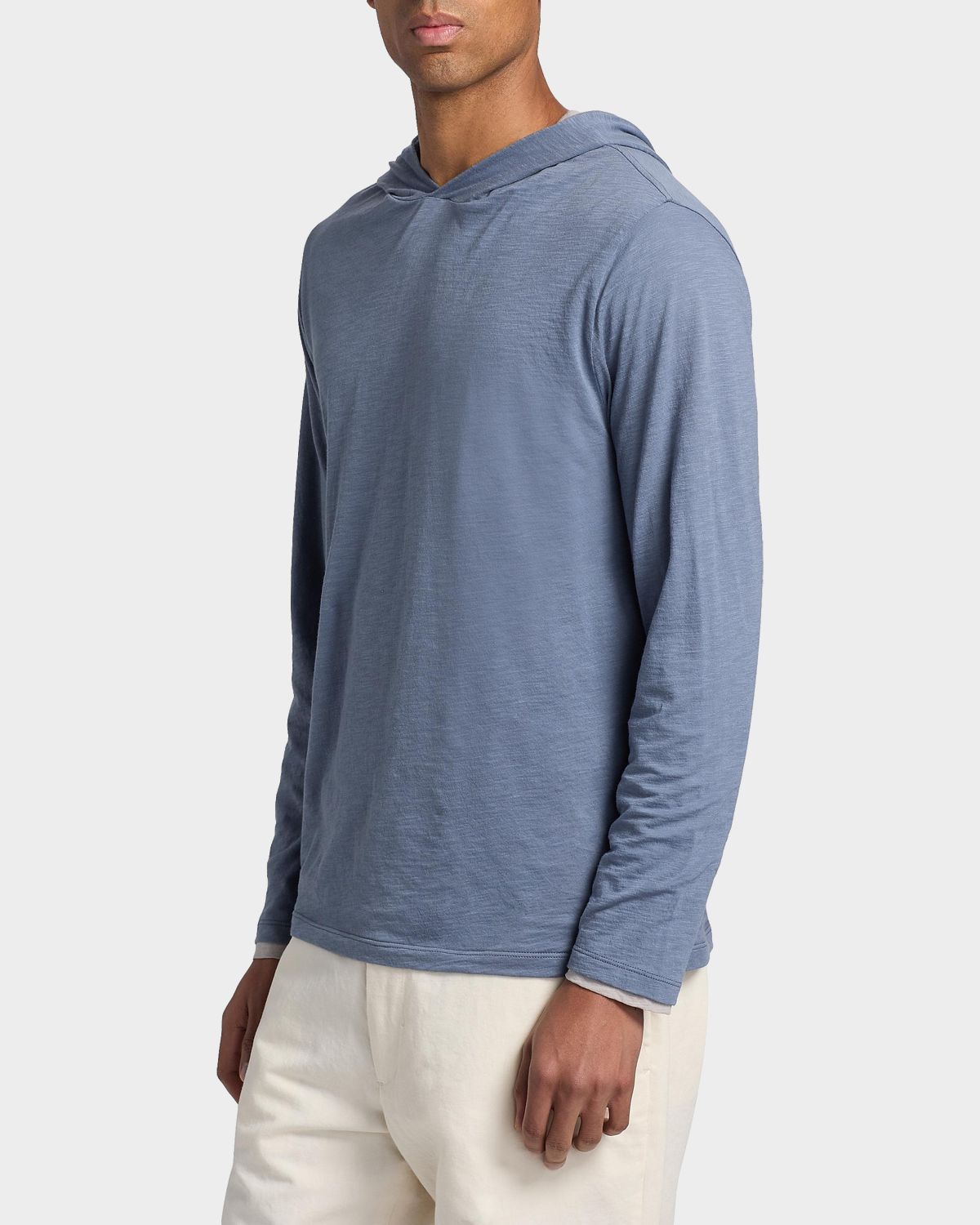 Vince Men 's Fine Slub Double-Layer Cotton Hoodie | Thumbnail 7