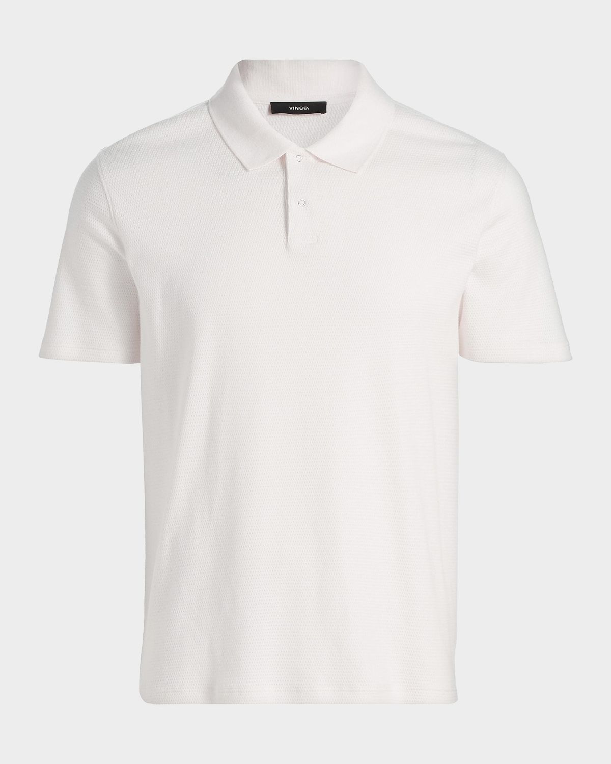 Vince Men 's Rib-Knit Cotton-Blend Polo Shirt