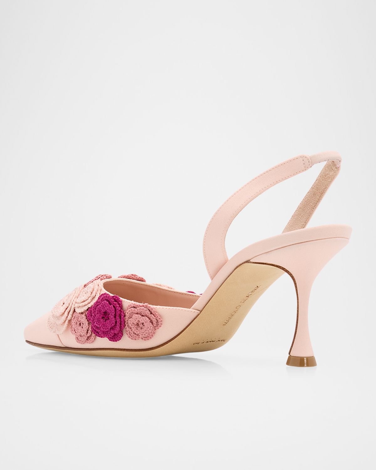Manolo Blahnik 70mm Svemutasli Gala Floral Satin Slingback Pumps | Thumbnail 4 Manolo Blahnik 70mm Svemutasli Gala Floral Satin Slingback Pumps | Thumbnail 4