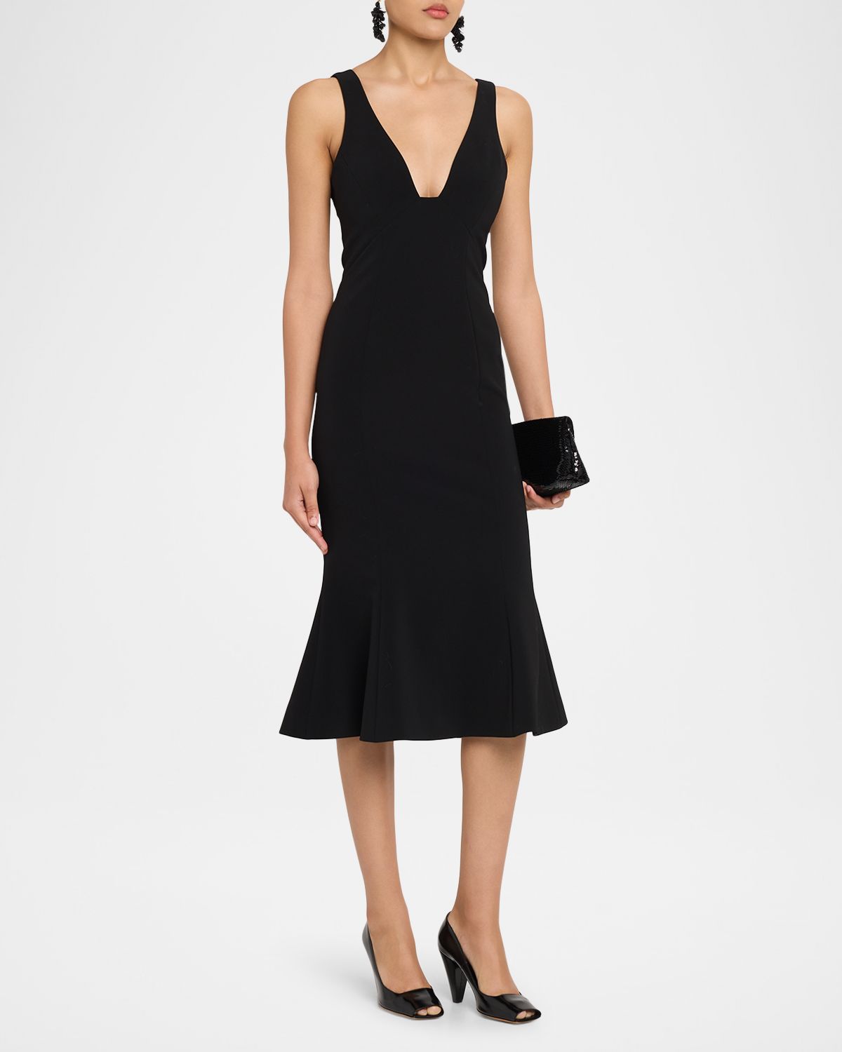 Prabal Gurung V-Neck Sleeveless Flounce Hem Dress | Thumbnail 4 Prabal Gurung V-Neck Sleeveless Flounce Hem Dress | Thumbnail 4