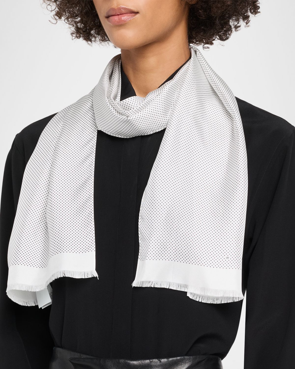 TOM FORD Micro Polka Dot Silk Scarf | Thumbnail 3 TOM FORD Micro Polka Dot Silk Scarf | Thumbnail 3