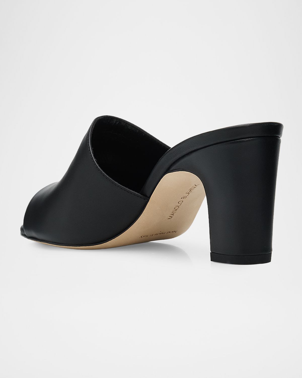 Manolo Blahnik 70mm Rapallabar Leather Mules | Thumbnail 4