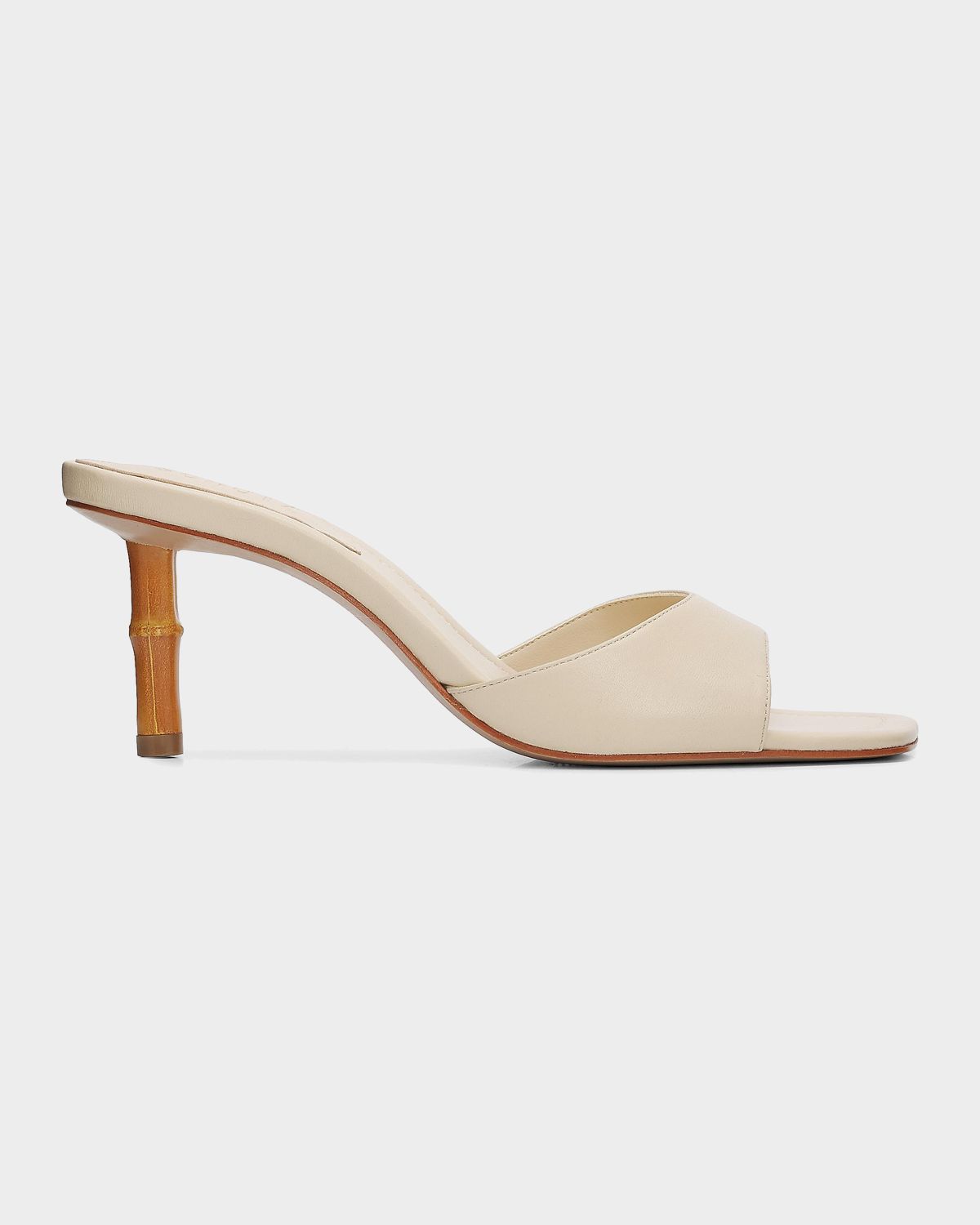 Schutz Leena 5MM Bamboo-Heel Leather Mules