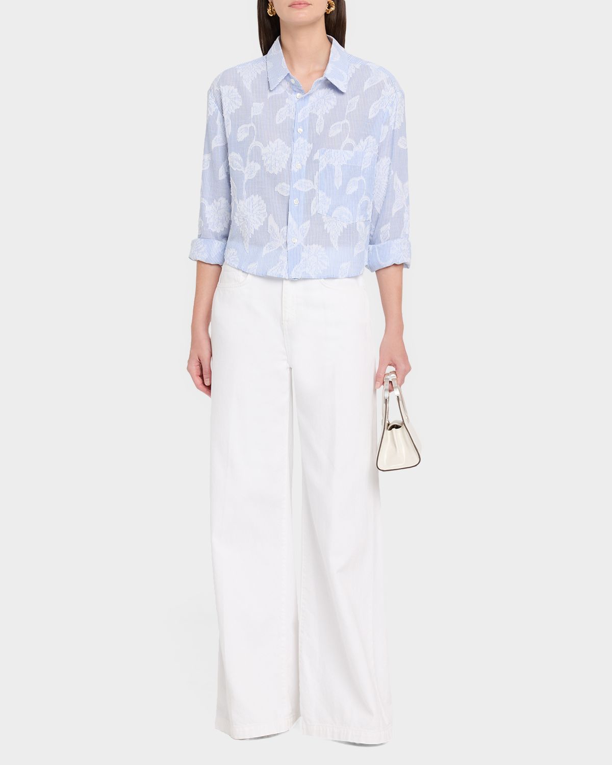 CISSA Floral Striped Button-Front Shirt | Thumbnail 2 CISSA Floral Striped Button-Front Shirt | Thumbnail 2
