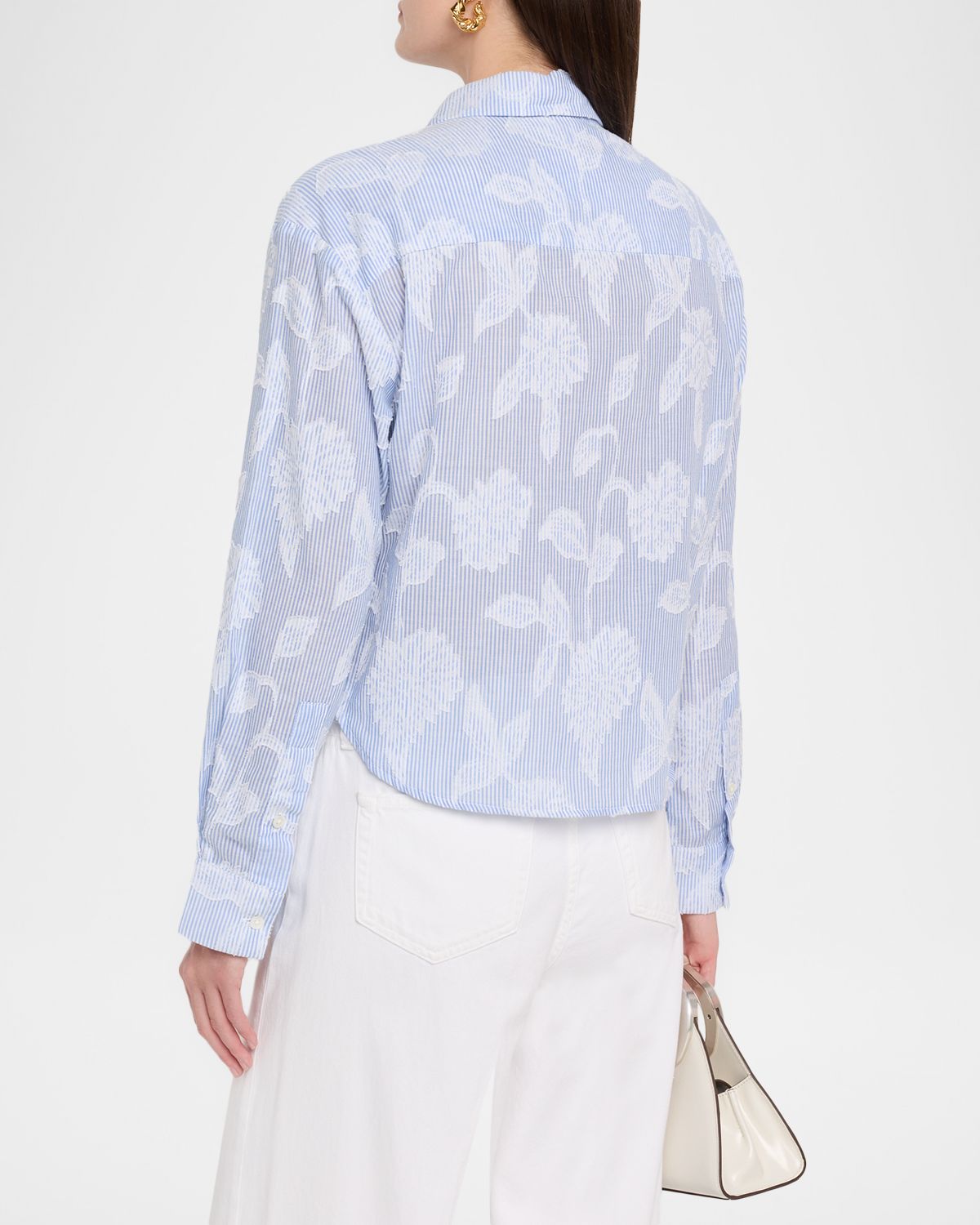 CISSA Floral Striped Button-Front Shirt | Thumbnail 3 CISSA Floral Striped Button-Front Shirt | Thumbnail 3