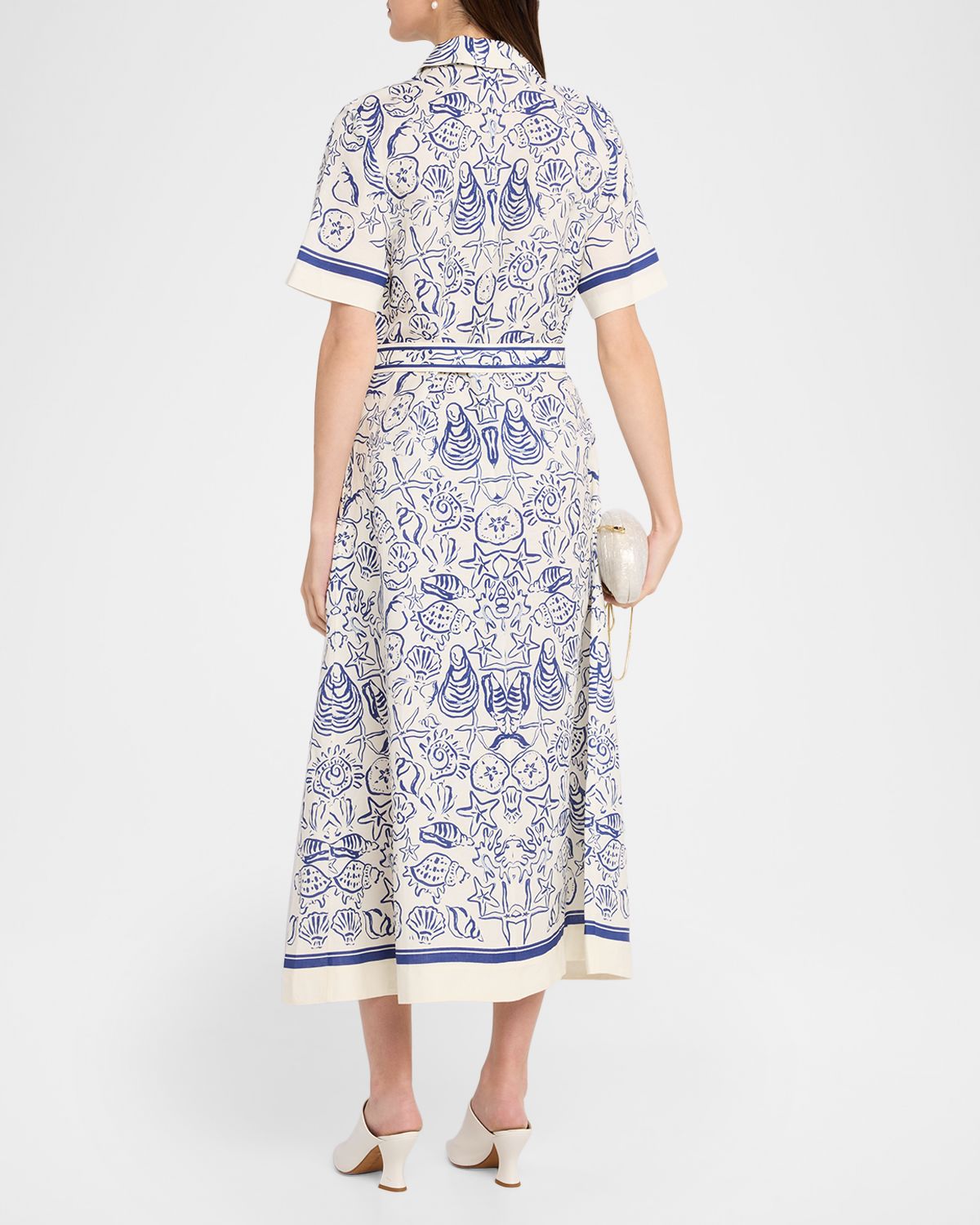 SIMKHAI Audria Belted Linen Midi Shirtdress | Thumbnail 3