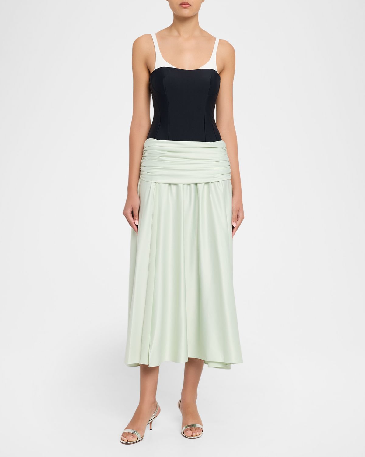 SIMKHAI Gianna Draped Midi Skirt | Thumbnail 5 SIMKHAI Gianna Draped Midi Skirt | Thumbnail 5