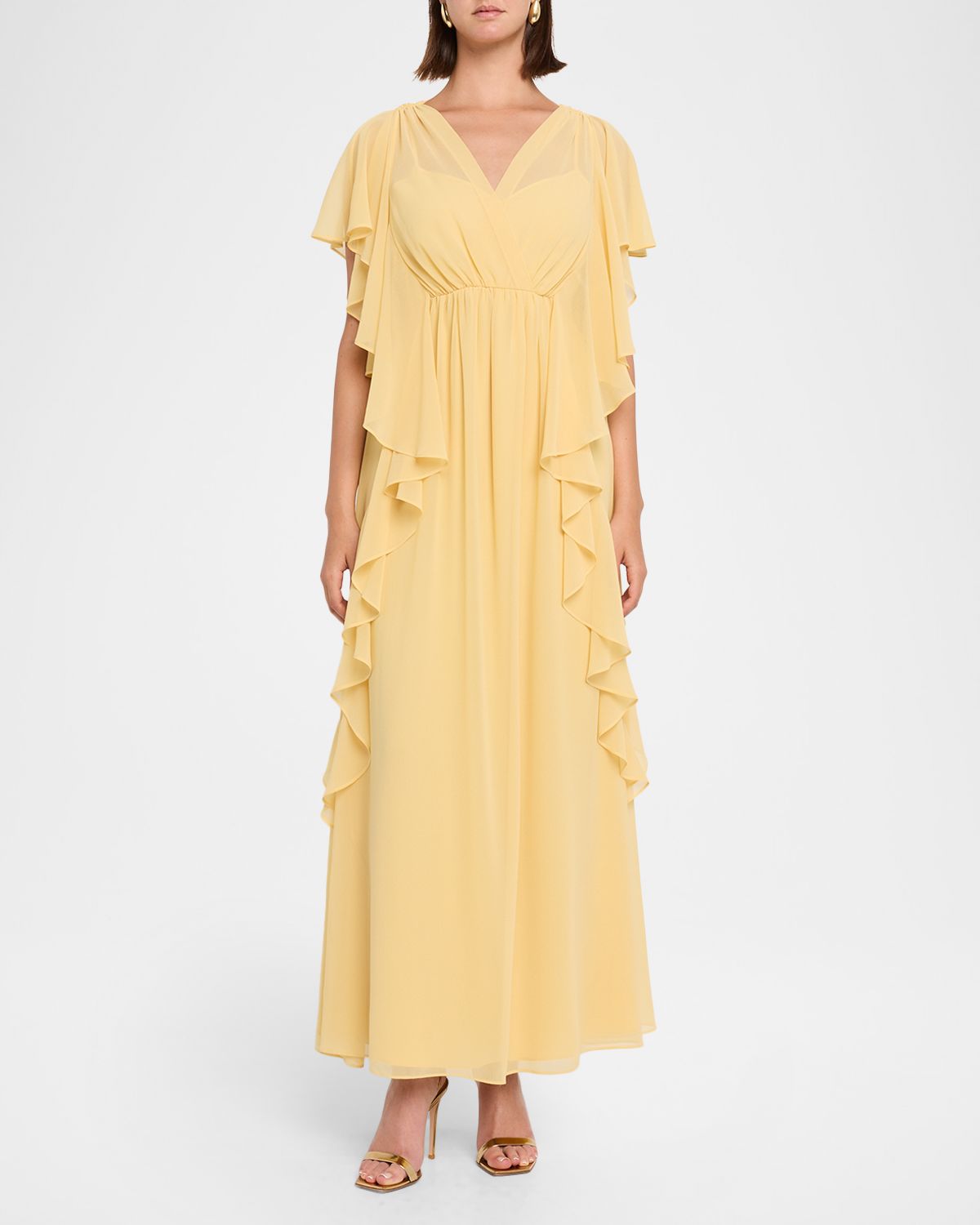 Ungaro Saffron Draped Ruffle Maxi Dress | Thumbnail 2 Ungaro Saffron Draped Ruffle Maxi Dress | Thumbnail 2