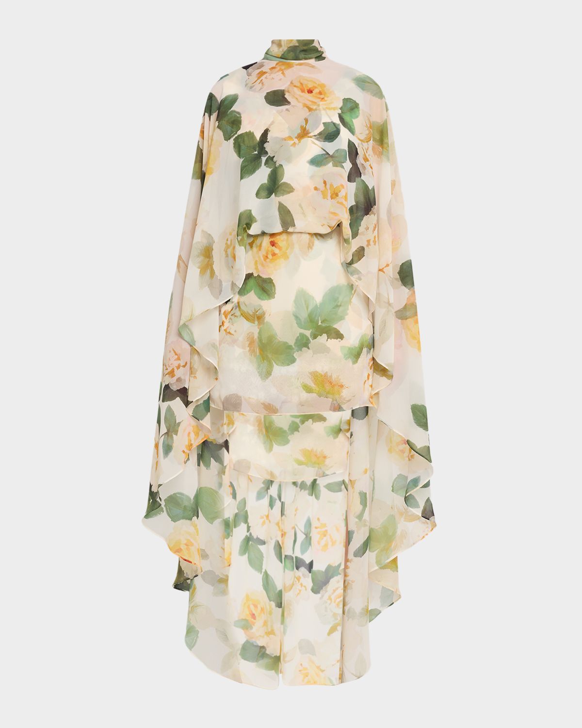 Ungaro Fiona Draped Floral-Print Mini Dress