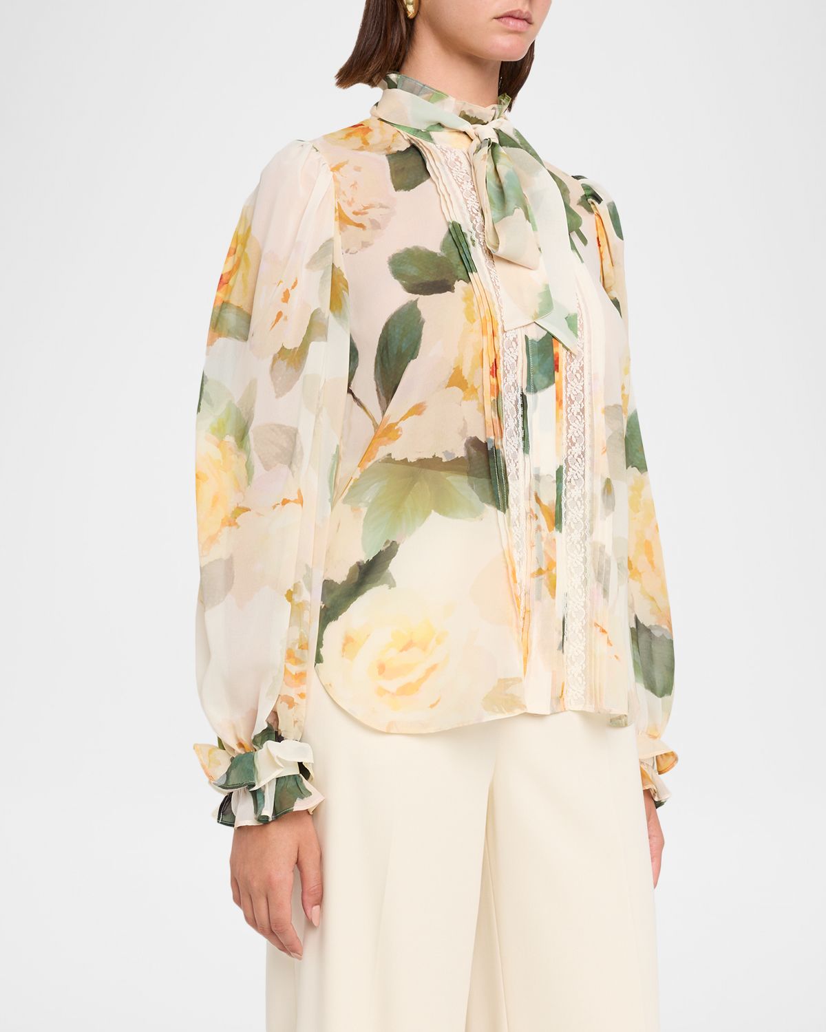 Ungaro Odessa Tie-Neck Floral Blouse | Thumbnail 4 Ungaro Odessa Tie-Neck Floral Blouse | Thumbnail 4