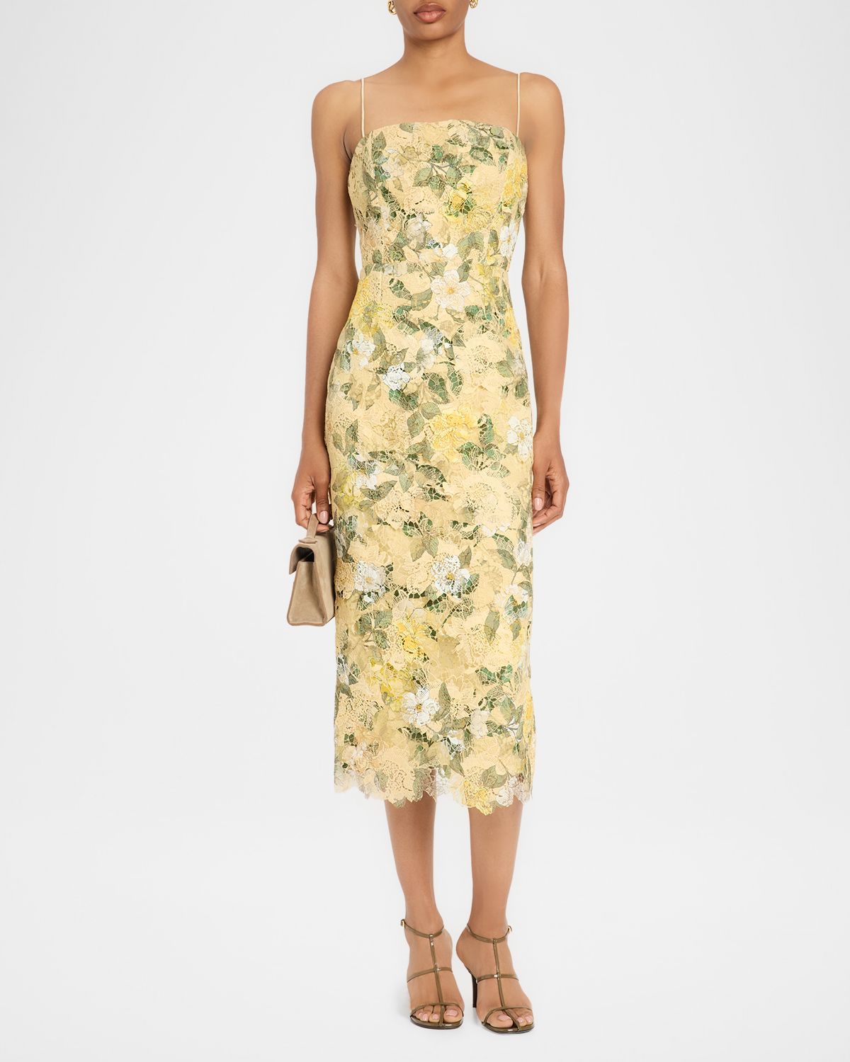 Ungaro Robin Embroidered Floral Lace Midi Dress | Thumbnail 2