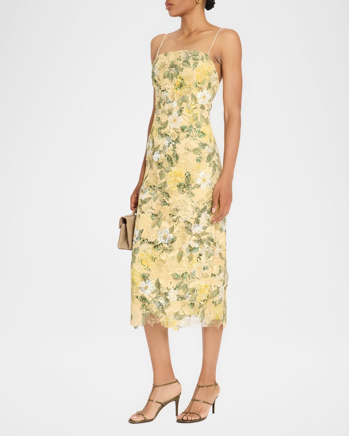 Ungaro Robin Embroidered Floral Lace Midi Dress | Thumbnail 4