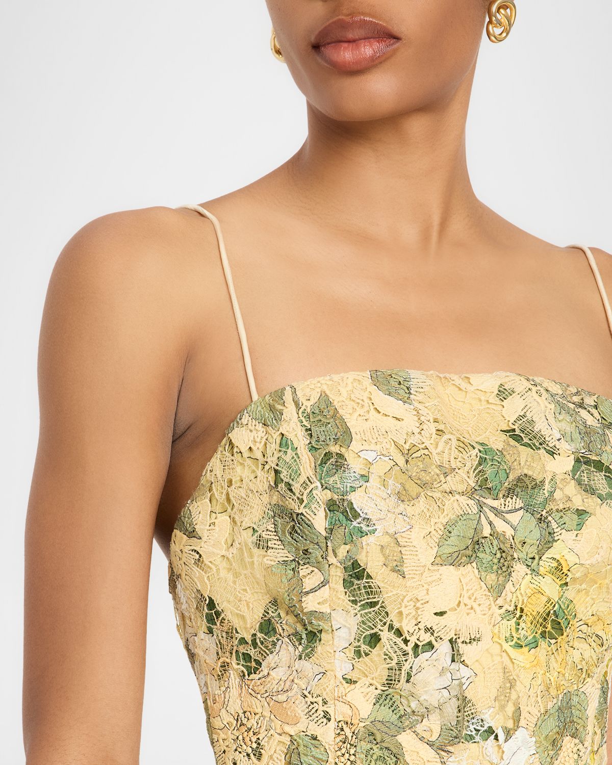 Ungaro Robin Embroidered Floral Lace Midi Dress | Thumbnail 5
