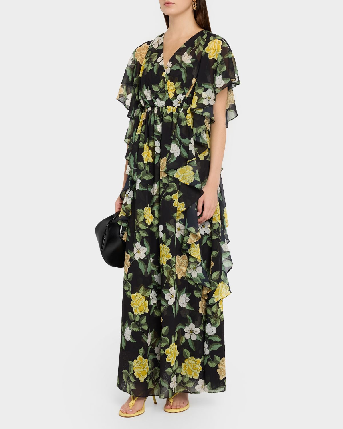 Ungaro Sylvie Ruffle Floral Chiffon Maxi Dress | Thumbnail 4 Ungaro Sylvie Ruffle Floral Chiffon Maxi Dress | Thumbnail 4