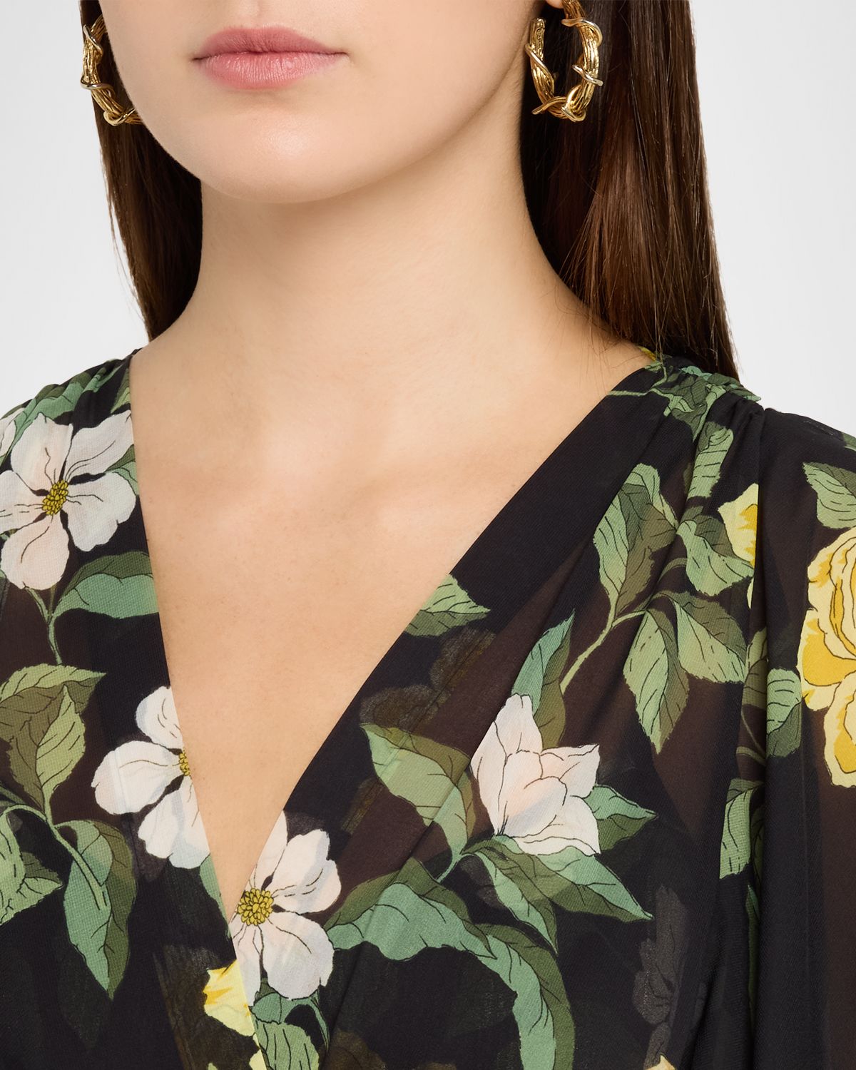 Ungaro Sylvie Ruffle Floral Chiffon Maxi Dress | Thumbnail 5 Ungaro Sylvie Ruffle Floral Chiffon Maxi Dress | Thumbnail 5