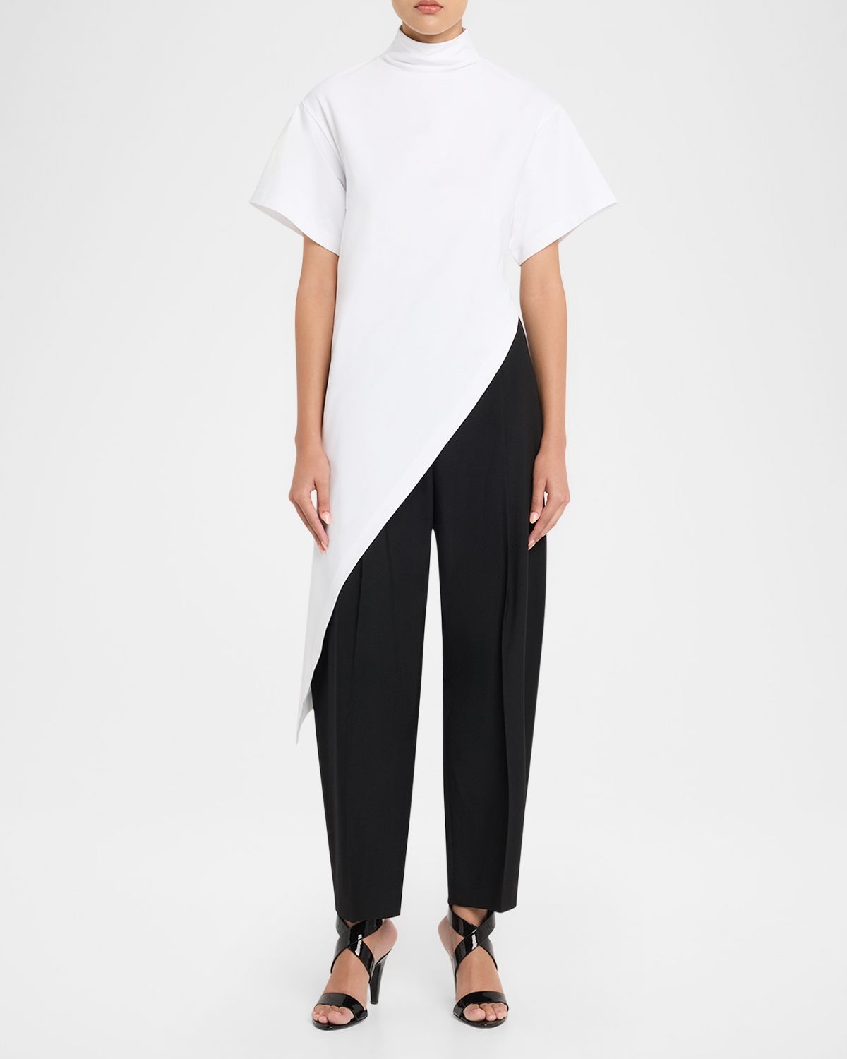 ALAÏA Short-Sleeve Asymmetric Triangle T-Shirt | Thumbnail 5