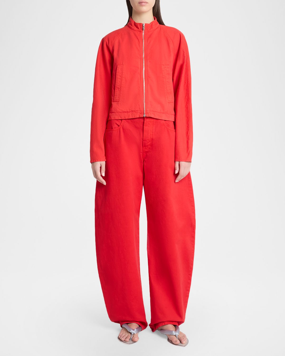 ALAÏA Curved-Sleeve Denim Zip Jacket | Thumbnail 5