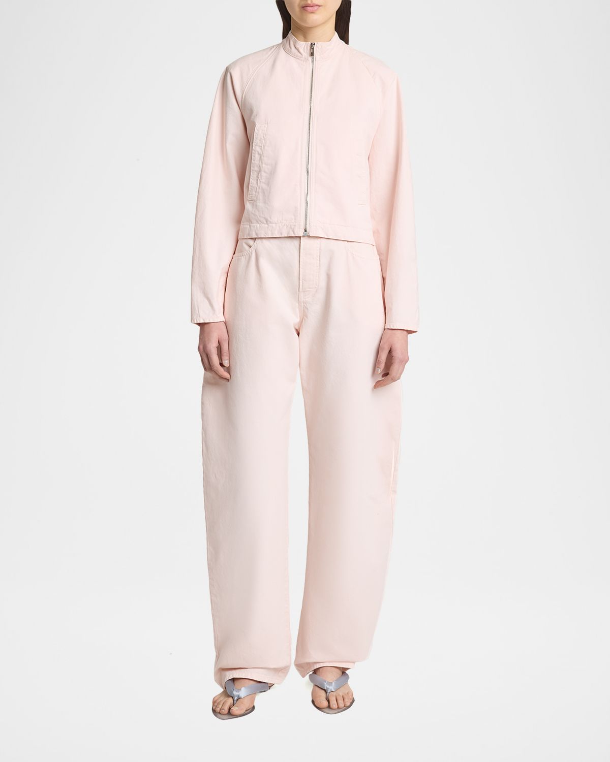 ALAÏA Curved-Sleeve Denim Zip Jacket | Thumbnail 5 ALAÏA Curved-Sleeve Denim Zip Jacket | Thumbnail 5