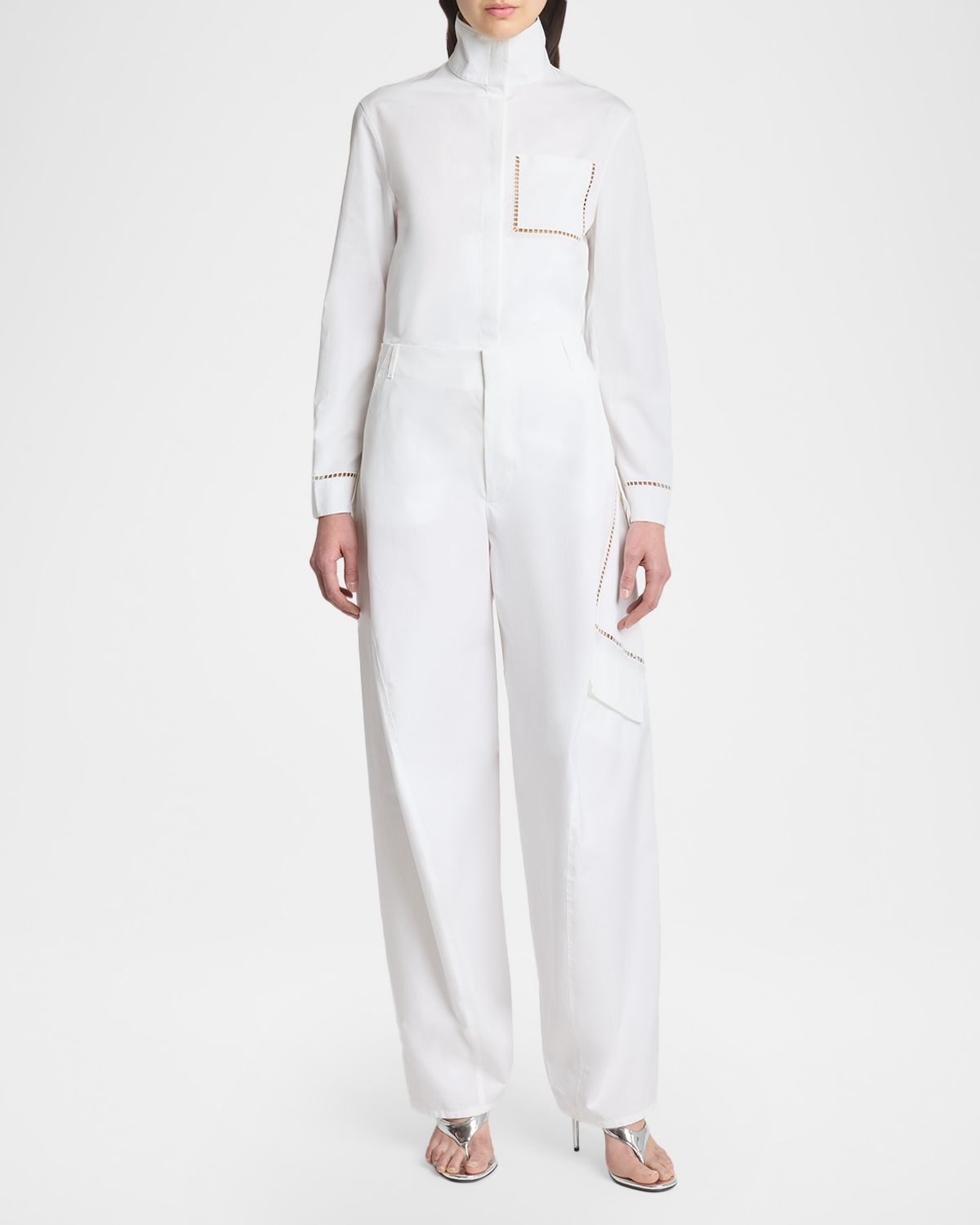 ALAÏA Lace-Inset Barrel-Leg Cargo Pants | Thumbnail 5 ALAÏA Lace-Inset Barrel-Leg Cargo Pants | Thumbnail 5