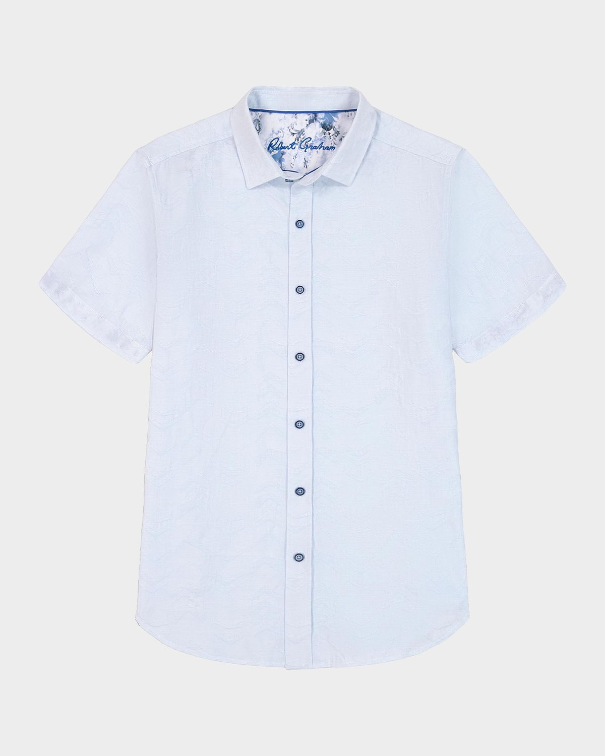 Robert Graham Men 's Brackenbury Cotton Jacquard Short-Sleeve Shirt