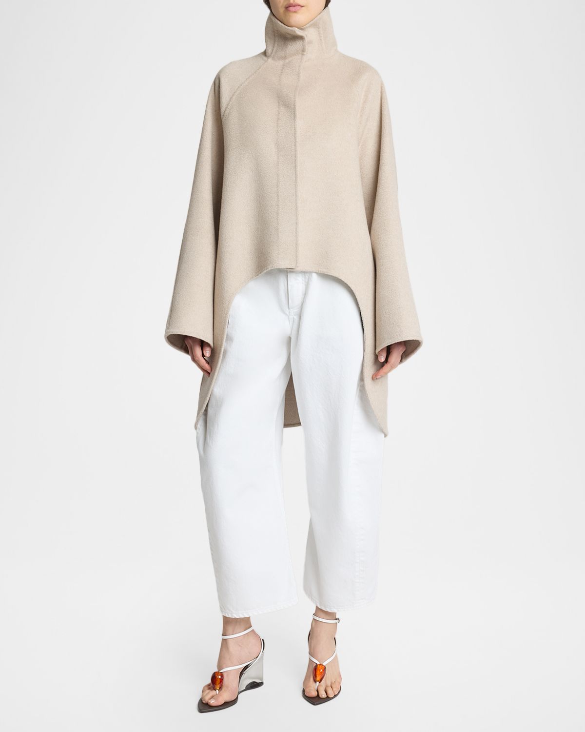 ALAÏA High-Low Cashmere Coat | Thumbnail 5