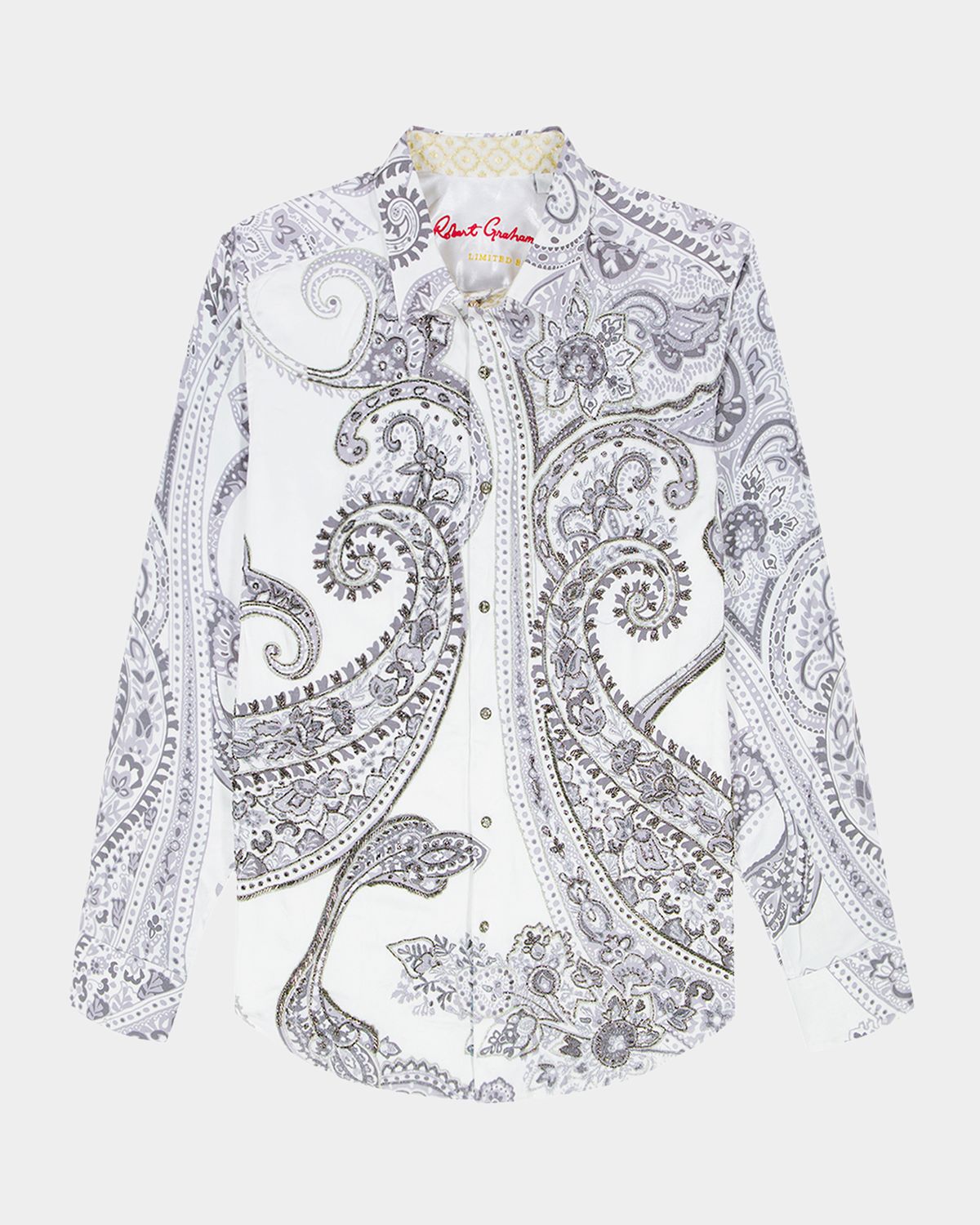 Robert Graham Men 's Paisley Bead-Embellished Sport Shirt