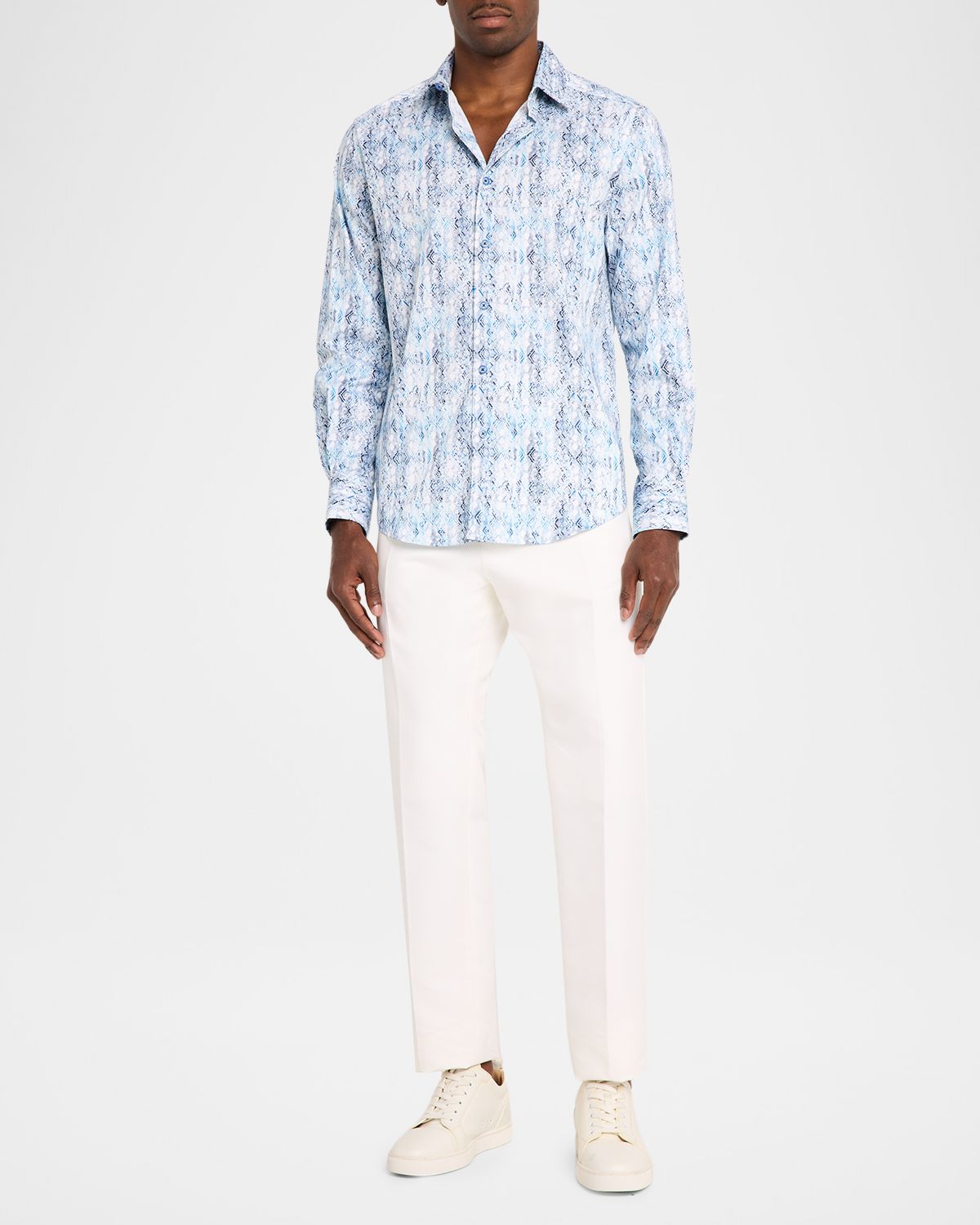 Robert Graham Men 's Alahmar Medallion Button-Down Shirt | Thumbnail 2