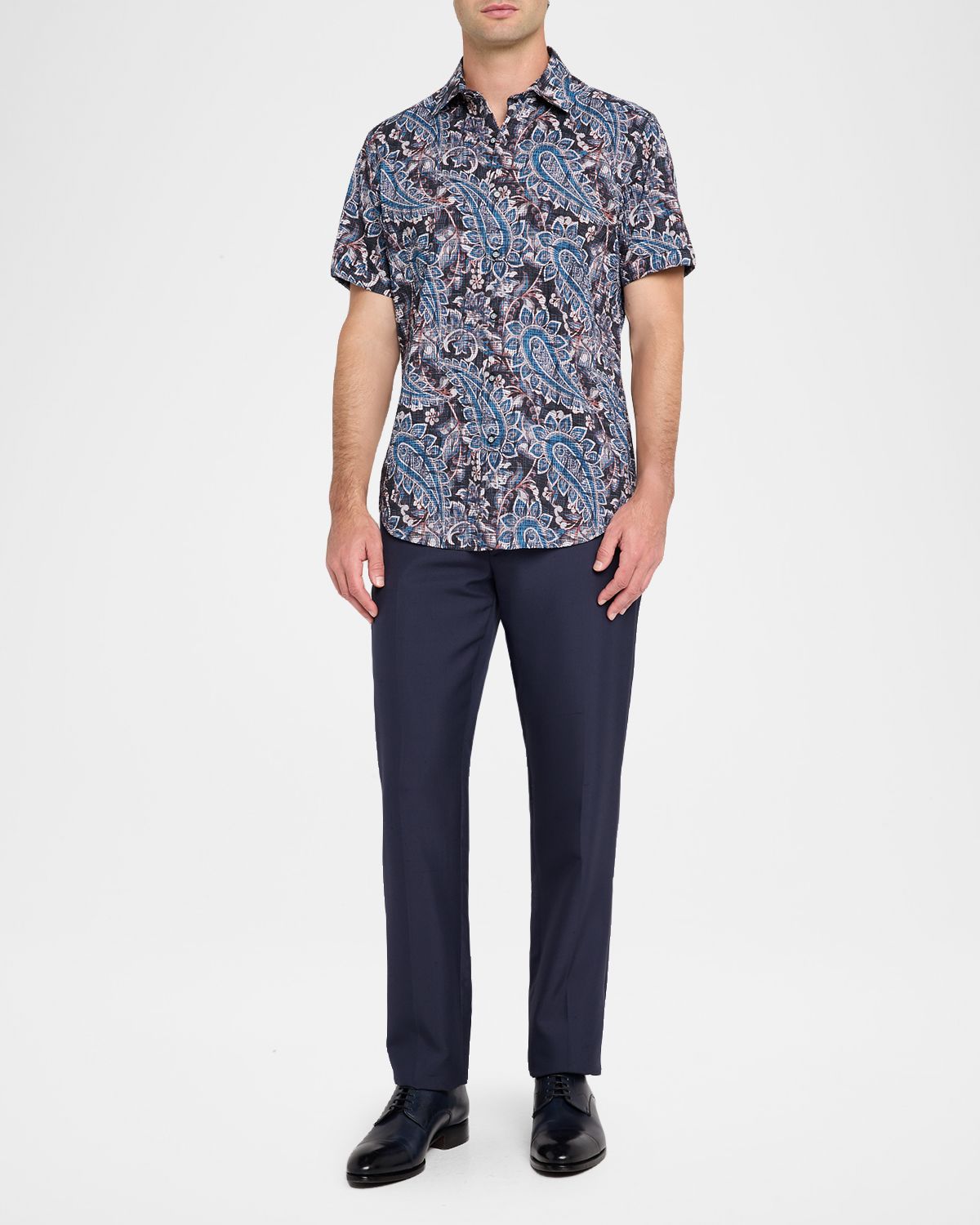 Robert Graham Men 's Barrington Paisley Short-Sleeve Shirt