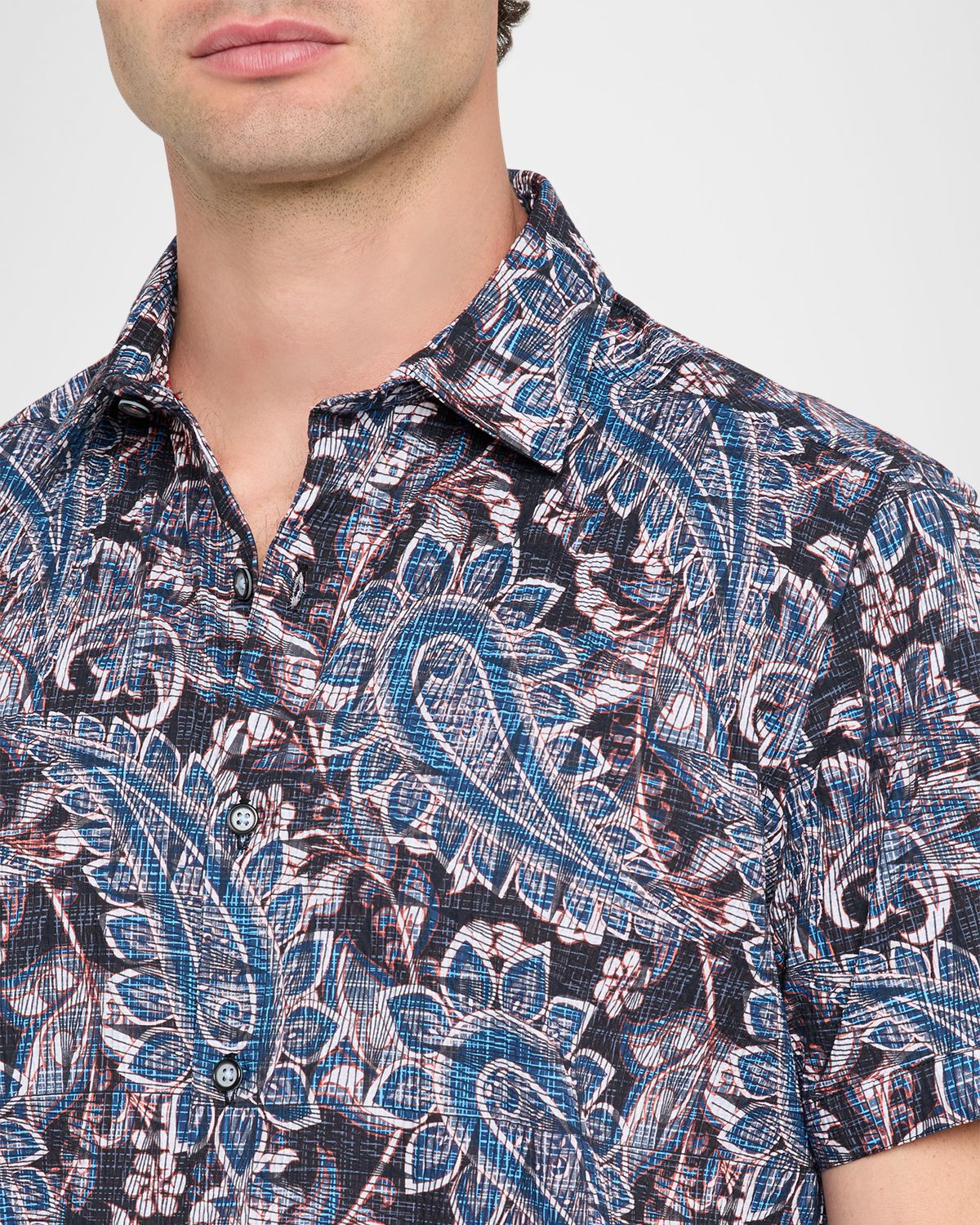 Robert Graham Men 's Barrington Paisley Short-Sleeve Shirt | Thumbnail 5 Robert Graham Men 's Barrington Paisley Short-Sleeve Shirt | Thumbnail 5