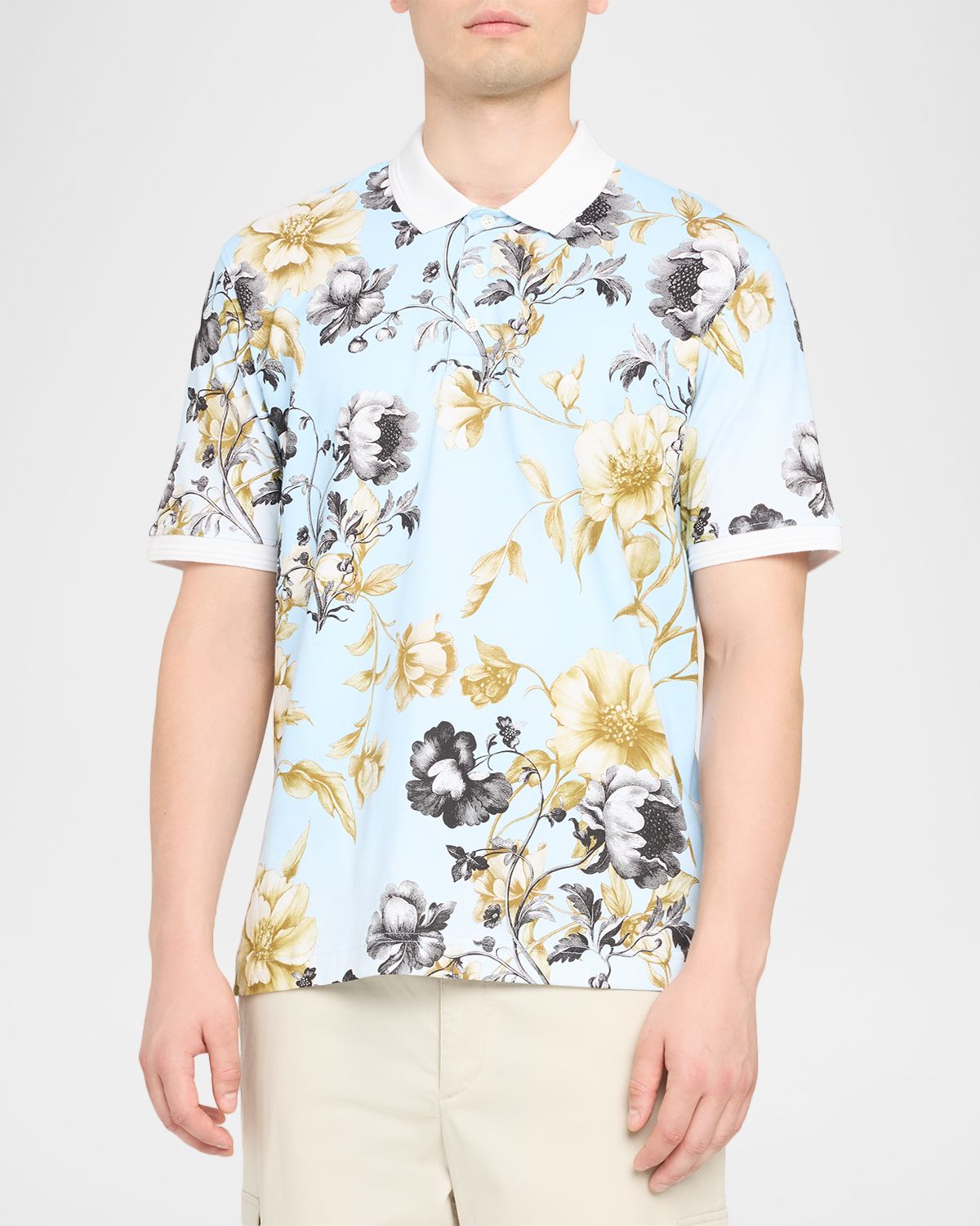Robert Graham Men 's Milson Floral Polo Shirt | Thumbnail 4