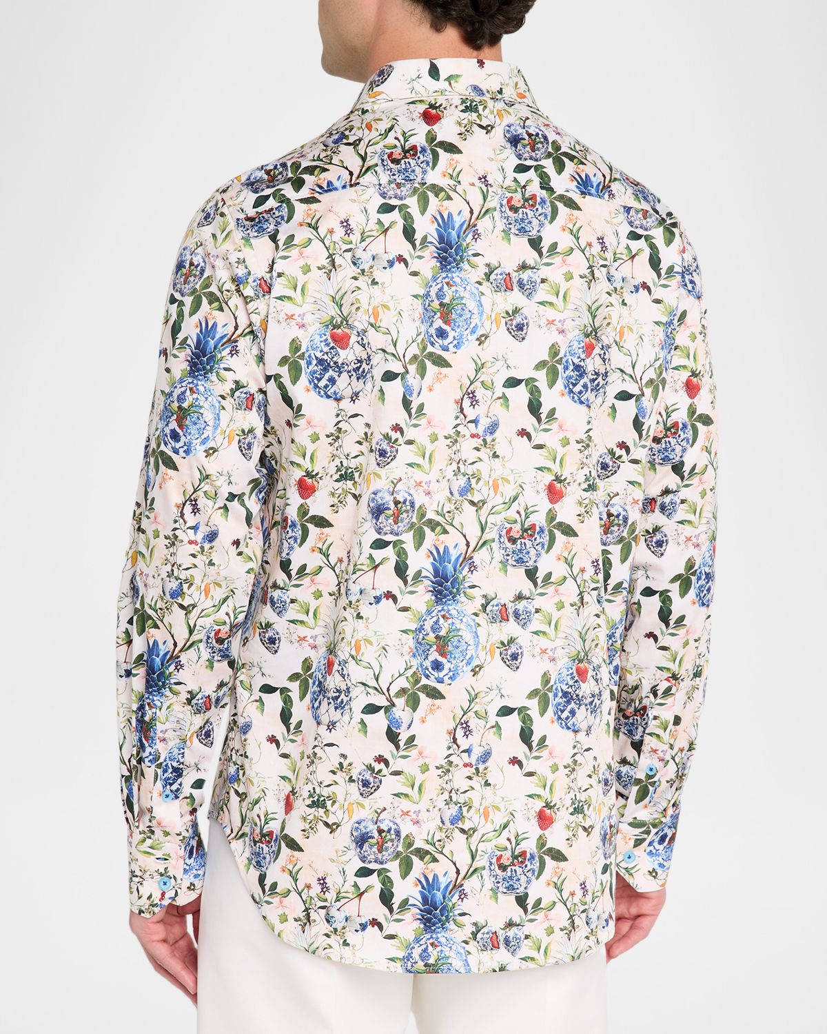Robert Graham Men 's Briarcliff Cotton Stretch Floral Sport Shirt | Thumbnail 3 Robert Graham Men 's Briarcliff Cotton Stretch Floral Sport Shirt | Thumbnail 3