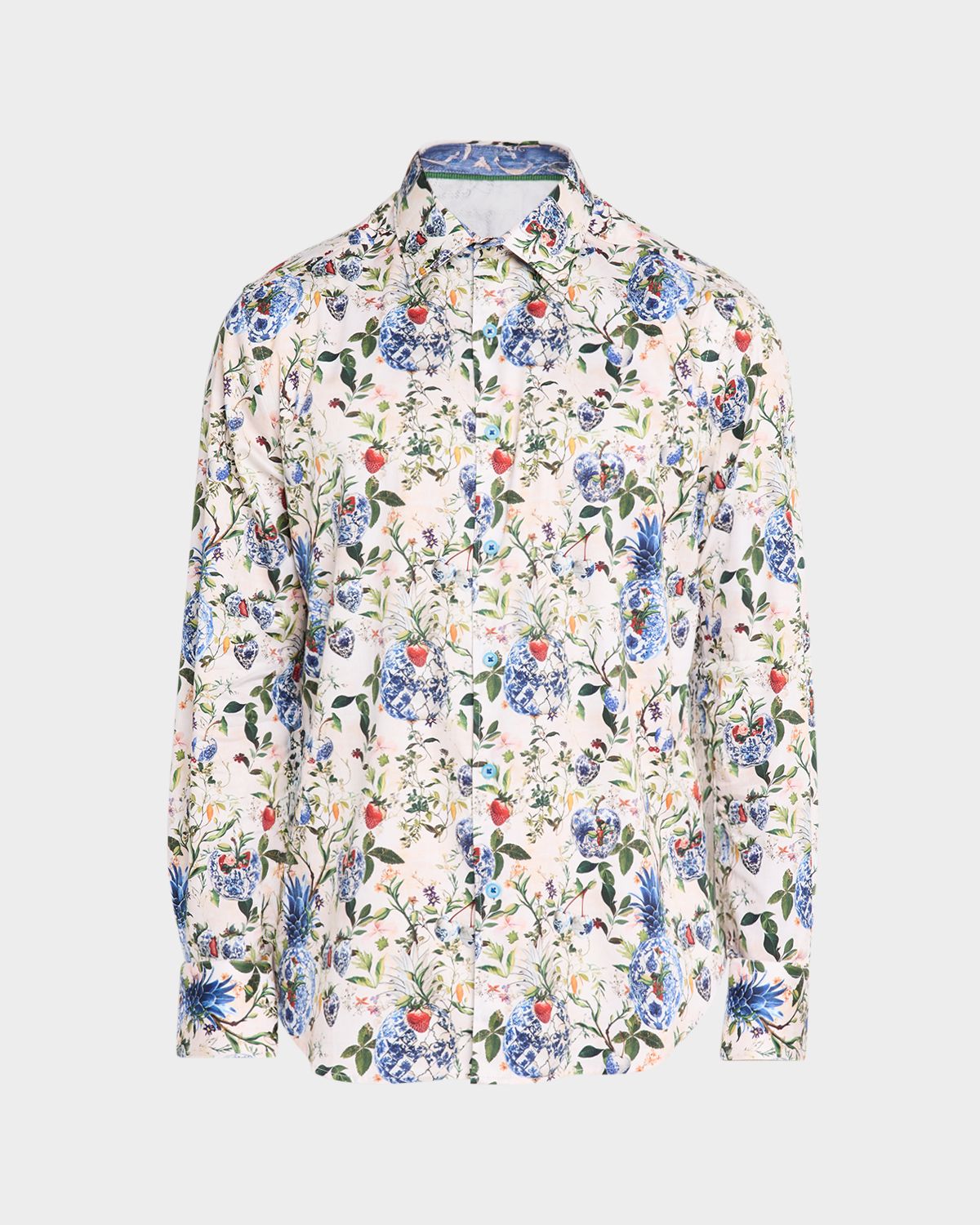 Robert Graham Men 's Briarcliff Cotton Stretch Floral Sport Shirt