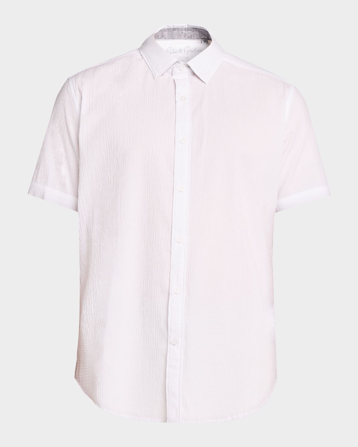 Robert Graham Men 's Thresher Textured Cotton Short-Sleeve Shirt