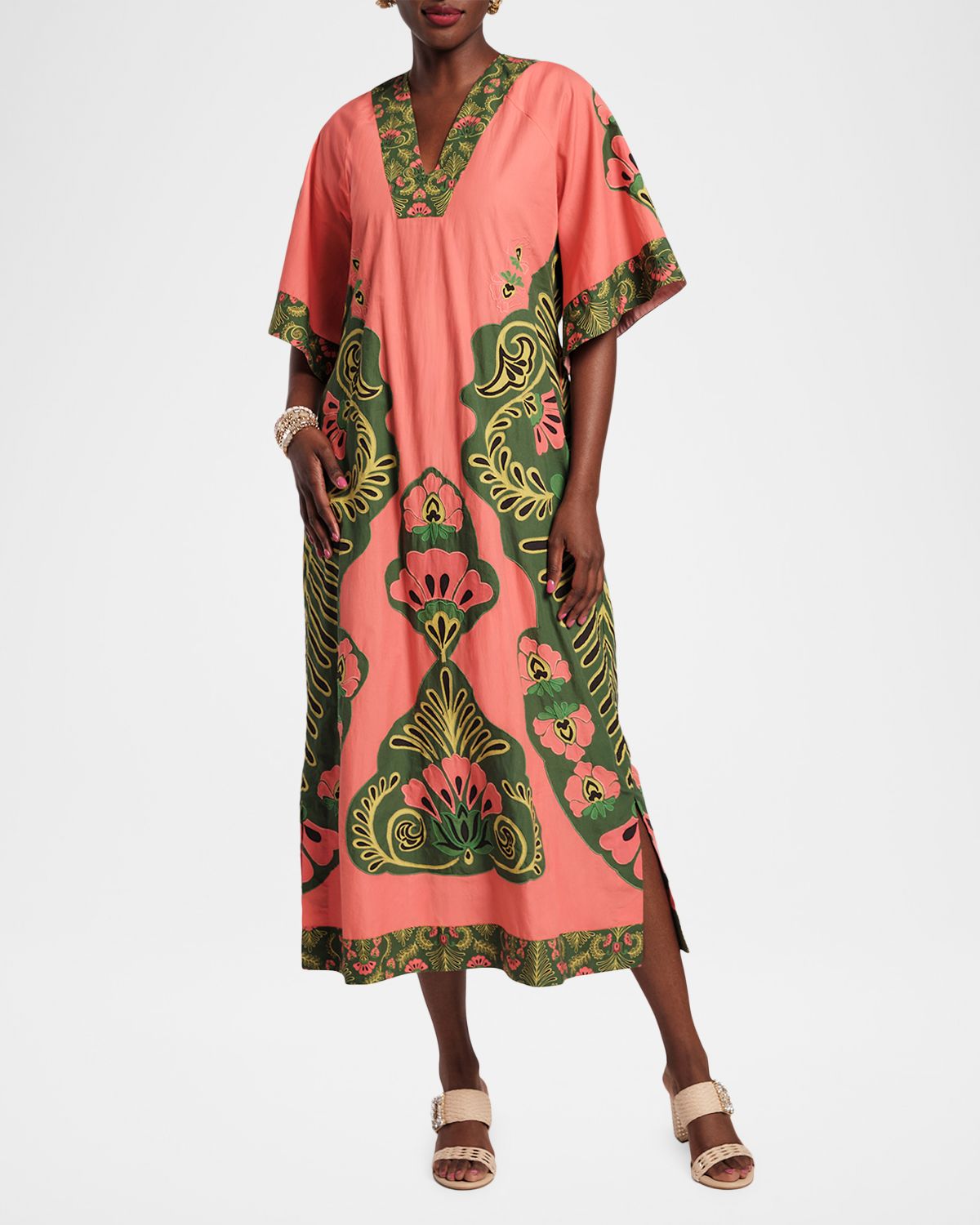 Frances Valentine Delightful Embroidered Floral-Print Midi Dress | Thumbnail 4 Frances Valentine Delightful Embroidered Floral-Print Midi Dress | Thumbnail 4