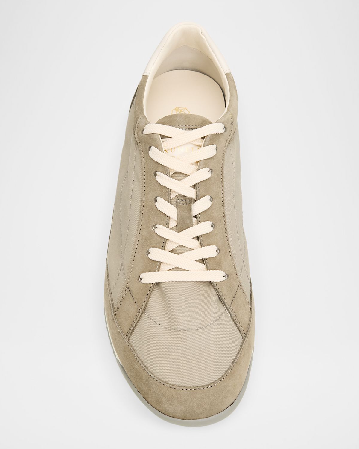 Brunello Cucinelli Men 's Suede-Trim Low-Top Sneakers | Thumbnail 3 Brunello Cucinelli Men 's Suede-Trim Low-Top Sneakers | Thumbnail 3
