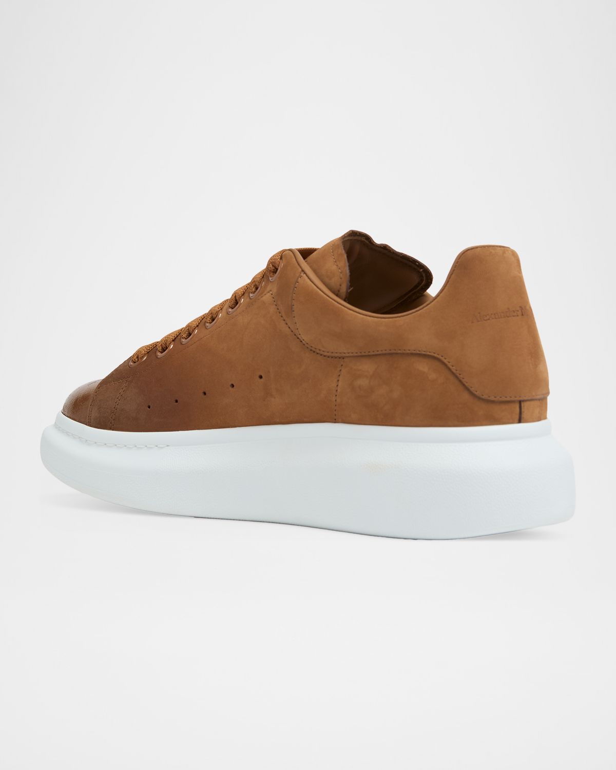 McQueen Men 's Oversized Spray-Toe Suede Sneakers