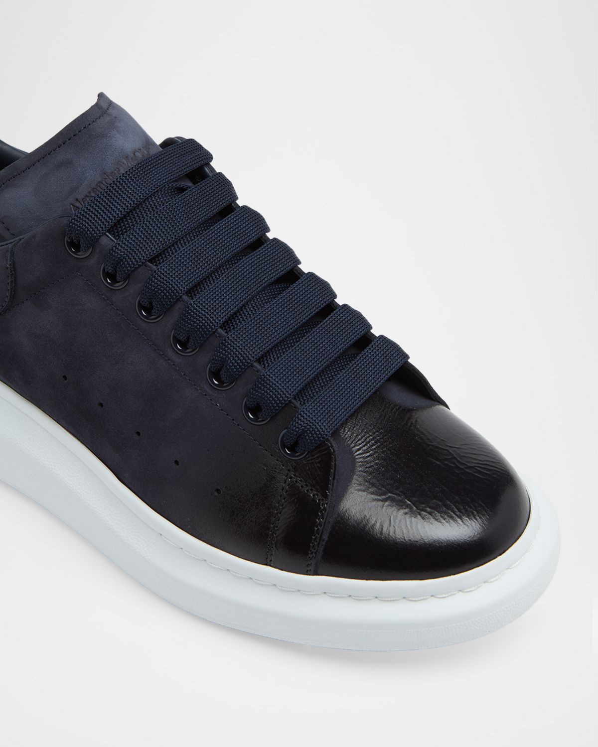 McQueen Men 's Oversized Spray-Toe Suede Sneakers | Thumbnail 3 McQueen Men 's Oversized Spray-Toe Suede Sneakers | Thumbnail 3