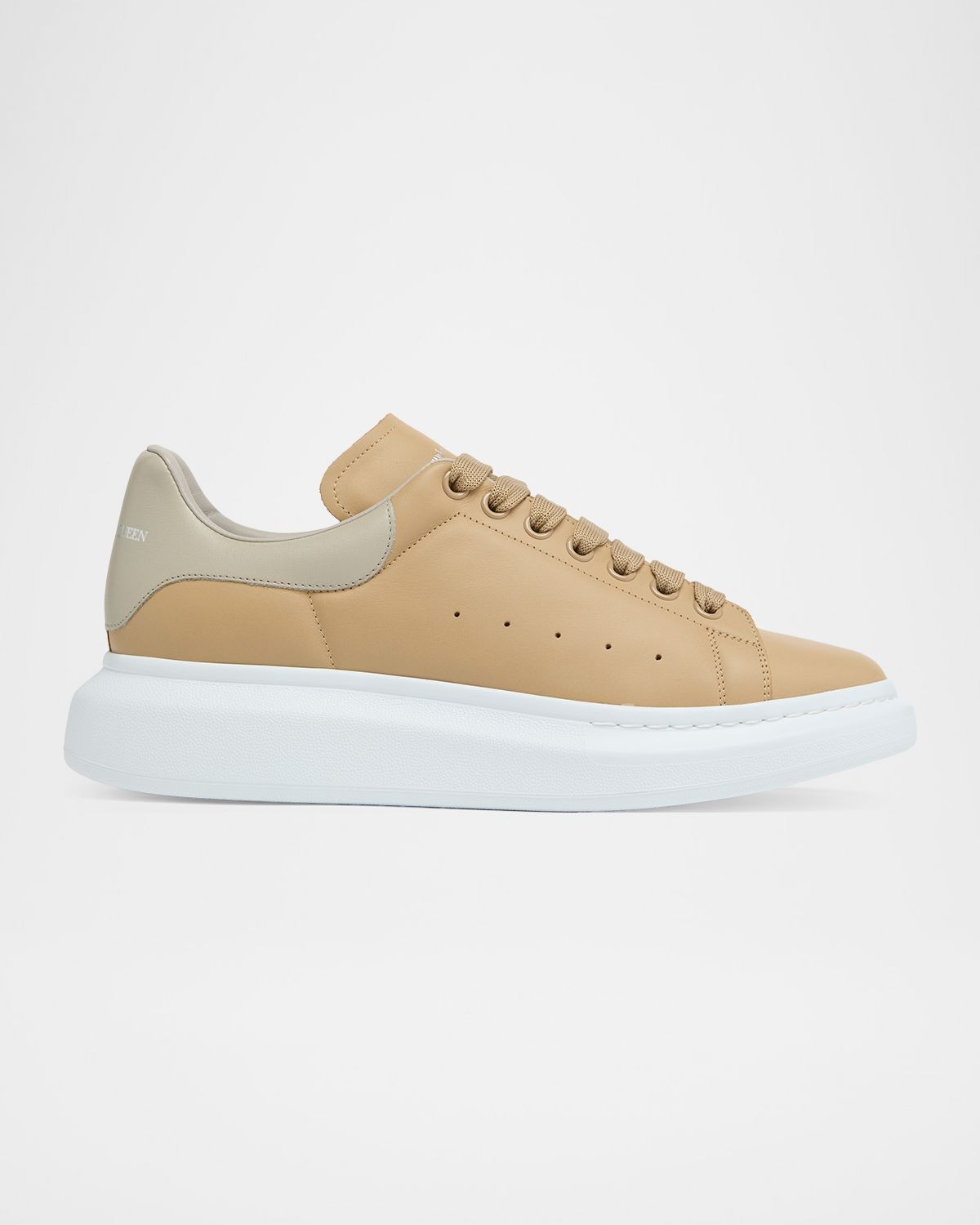 McQueen Men 's Oversized Soft Leather Sneakers