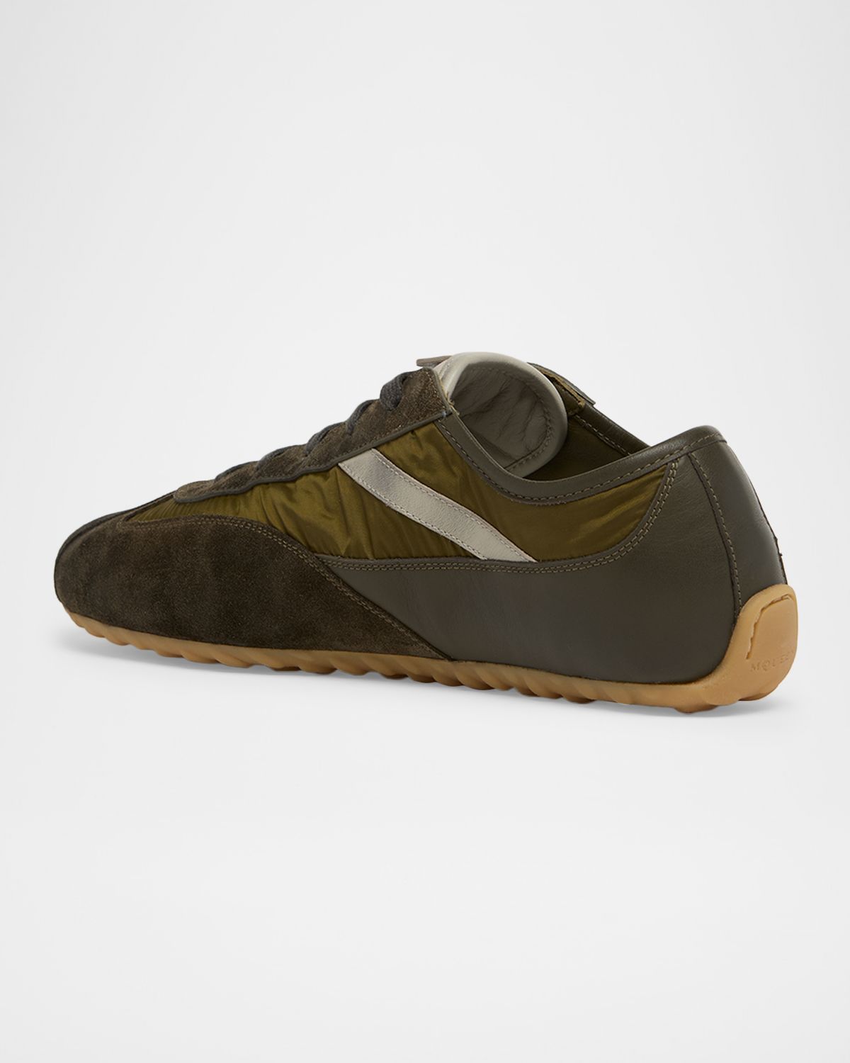 McQueen Men 's Leather and Nylon Low-Top Sneakers