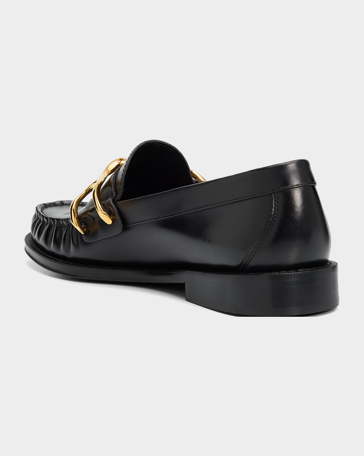 McQueen Men 's Wishbone Leather Moc-Toe Loafers